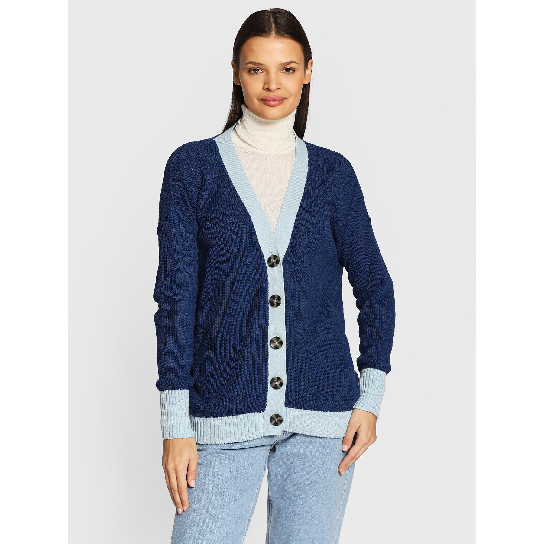 Cotton On Cardigan 2055031 Albastru Regular Fit - Pled.ro