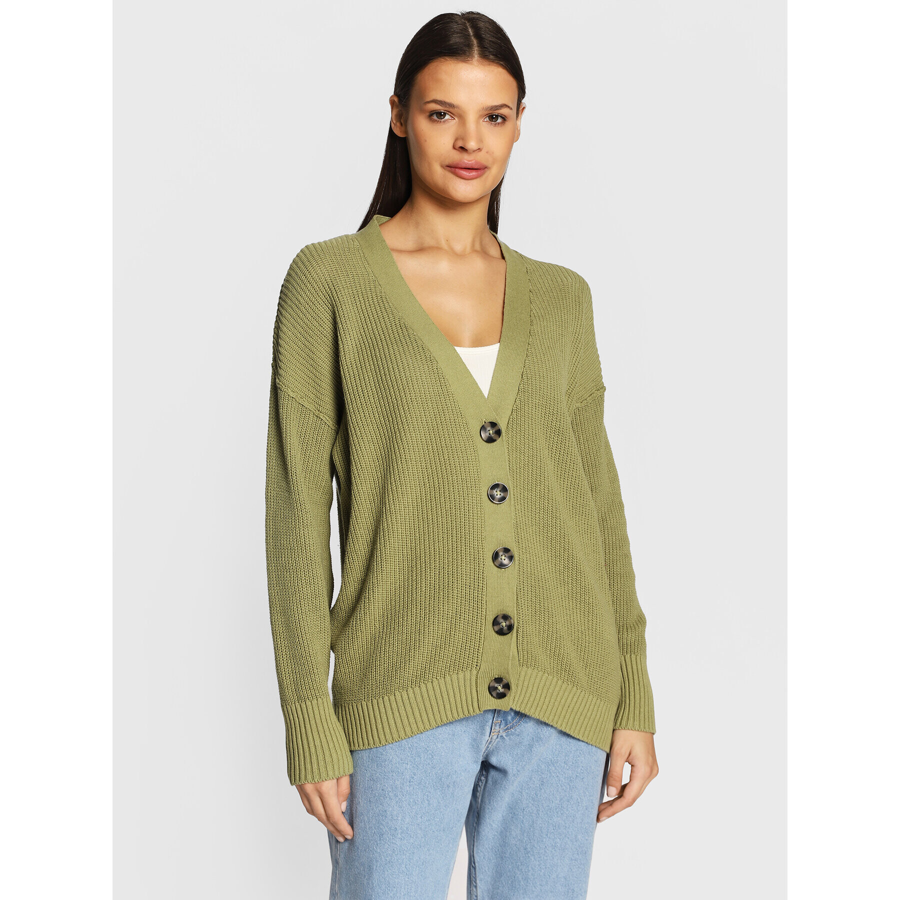 Cotton On Cardigan 2055031 Verde Regular Fit - Pled.ro