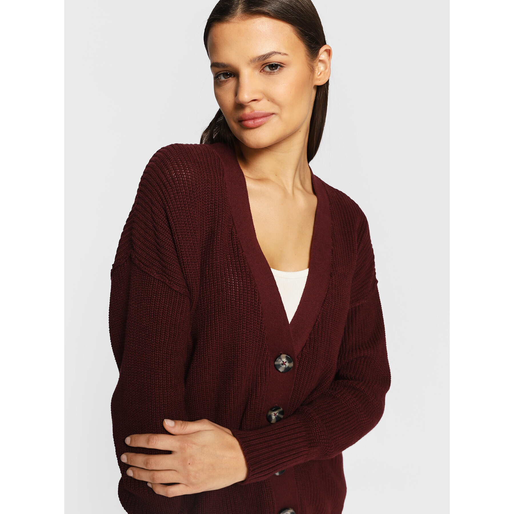 Cotton On Cardigan 2055031 Vișiniu Regular Fit - Pled.ro