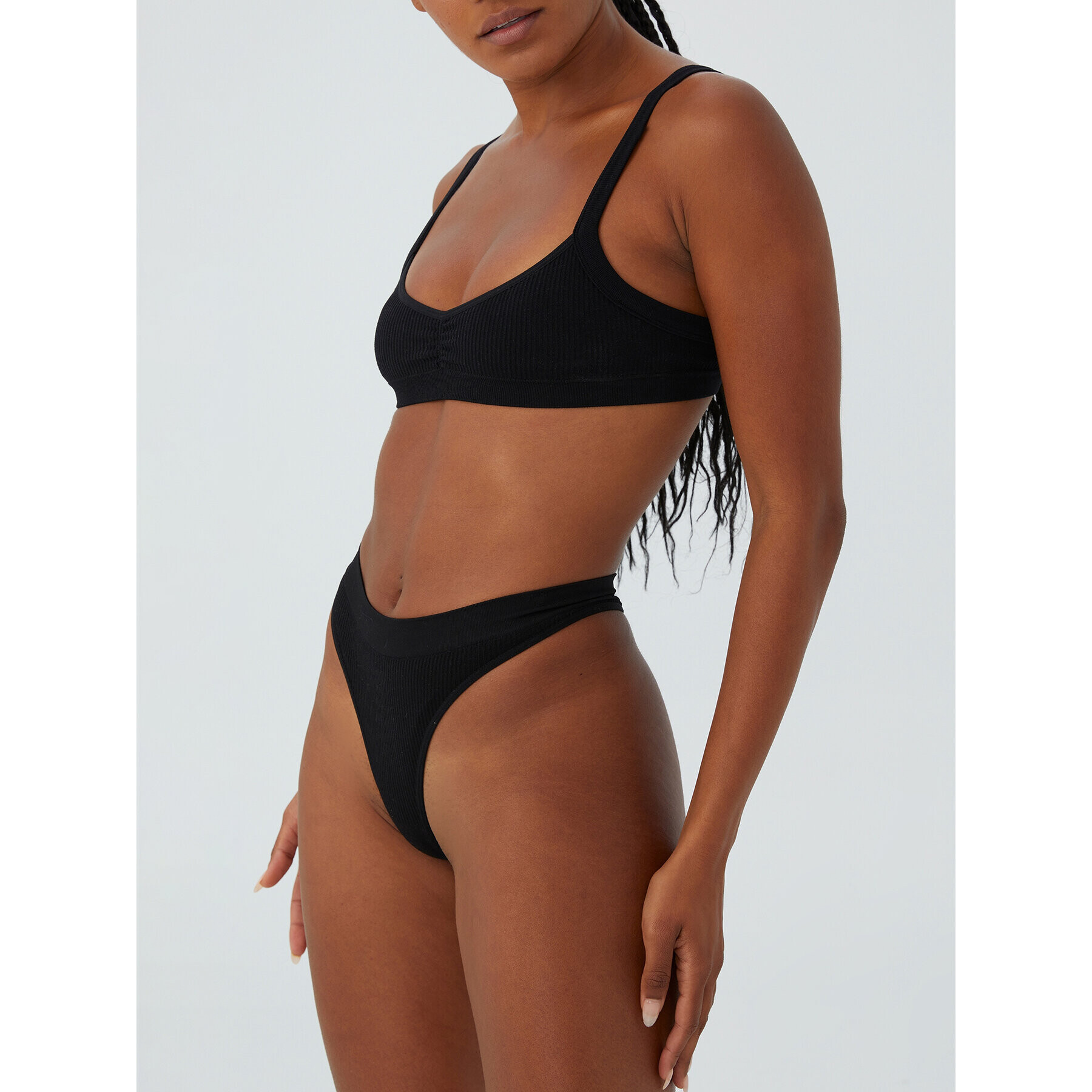 Cotton On Chilot tanga 670131 Negru - Pled.ro