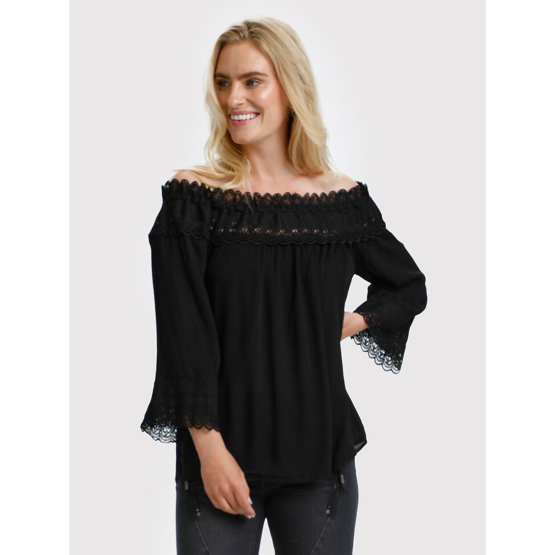 Cream Bluză Bea 10608022 Negru Relaxed Fit - Pled.ro