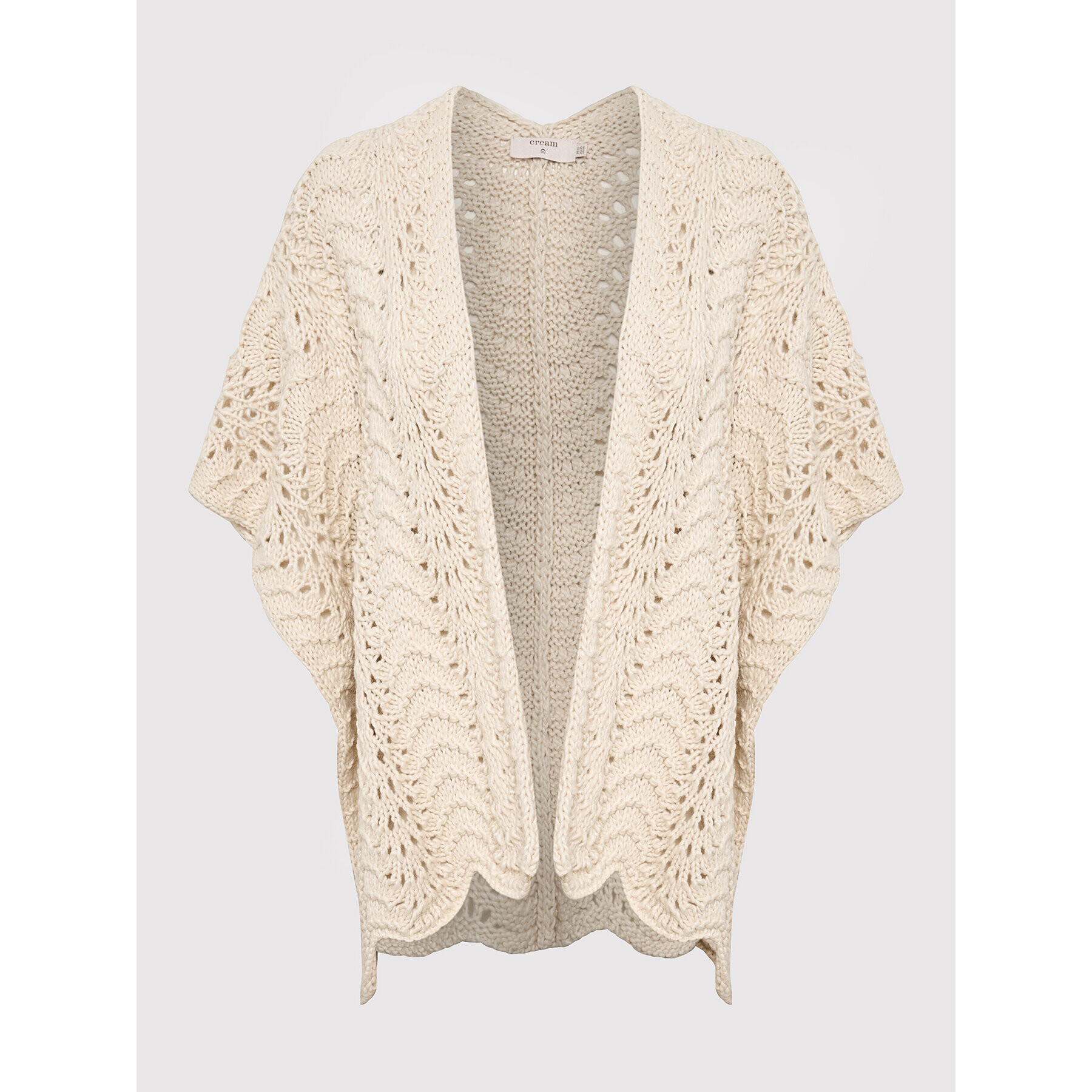 Cream Cardigan CRBlomma 10611069 Bej Oversize - Pled.ro