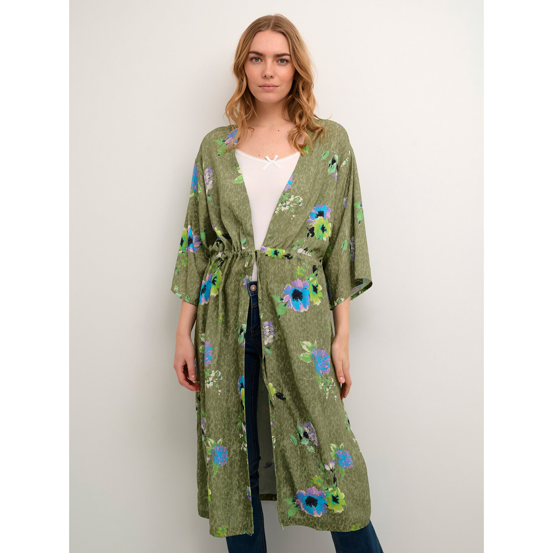 Cream Kimono Bahia 10608185 Verde Loose Fit - Pled.ro