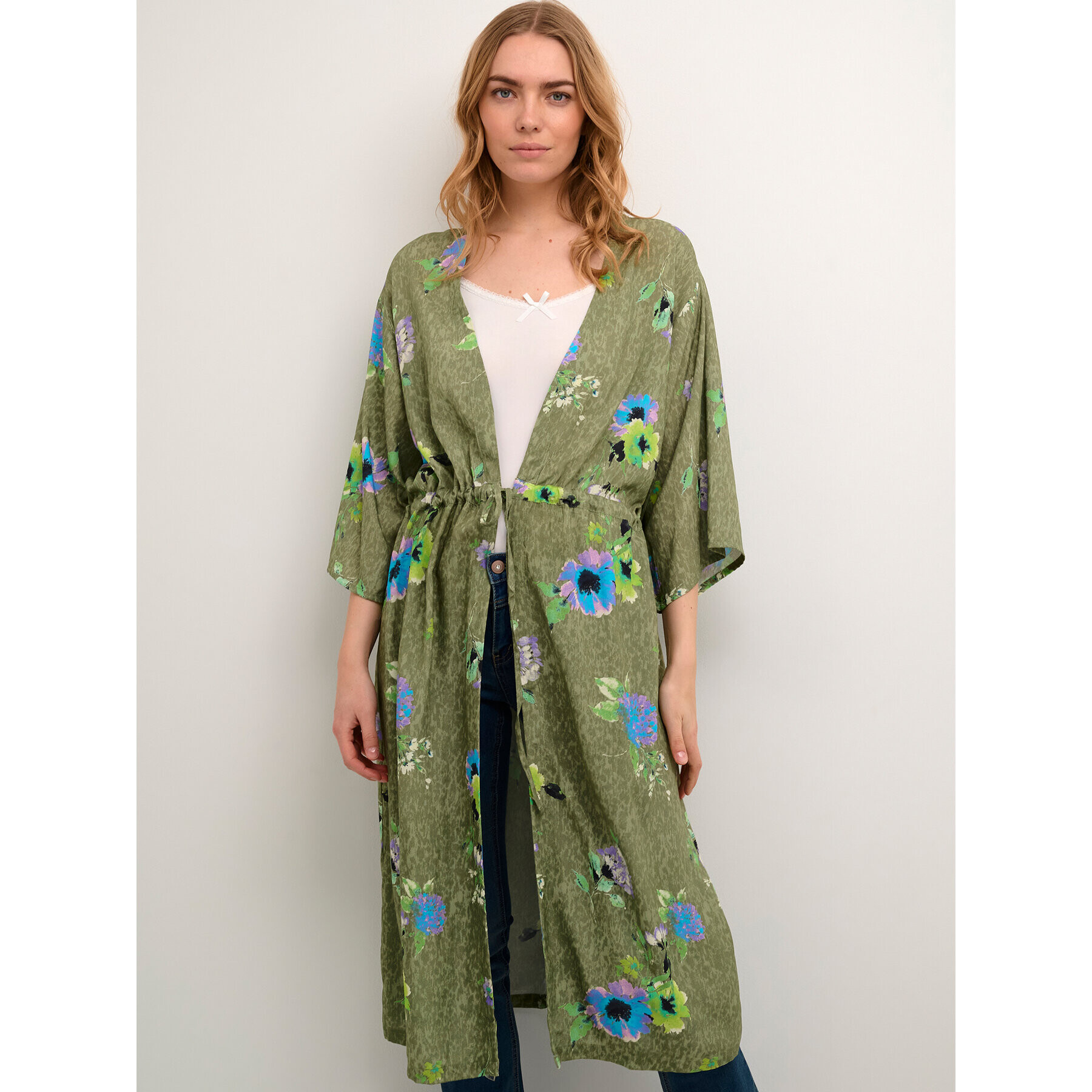 Cream Kimono Bahia 10608185 Verde Loose Fit - Pled.ro