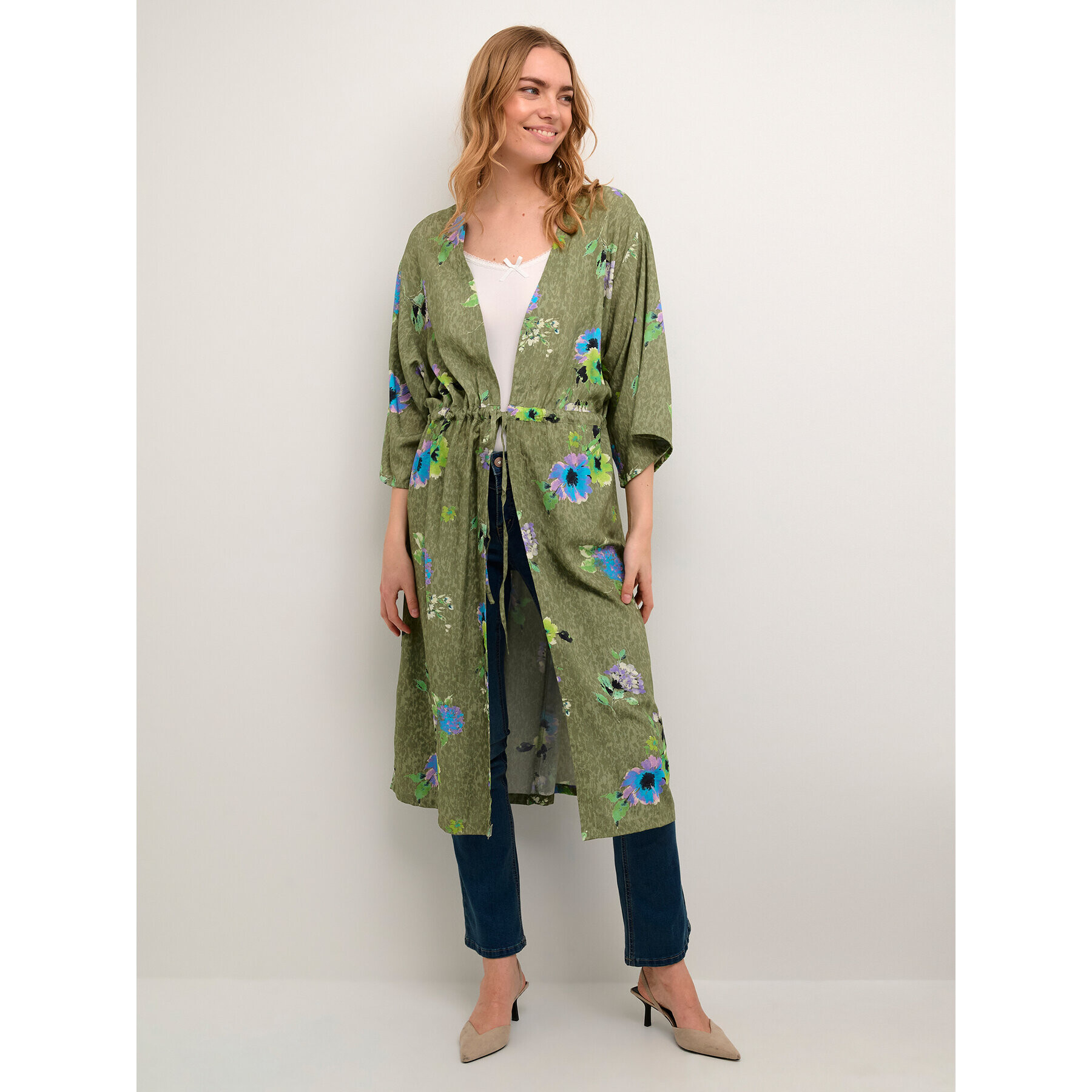 Cream Kimono Bahia 10608185 Verde Loose Fit - Pled.ro