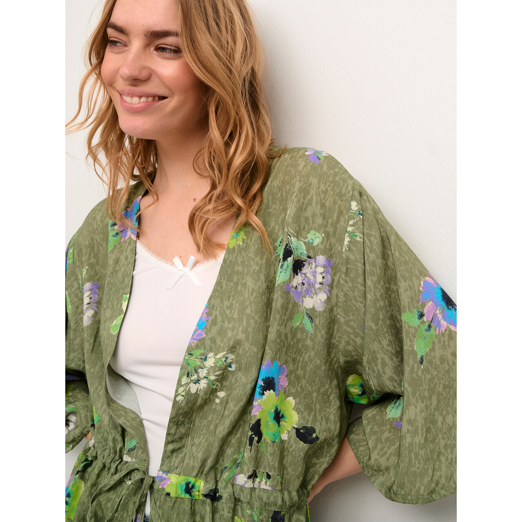 Cream Kimono Bahia 10608185 Verde Loose Fit - Pled.ro