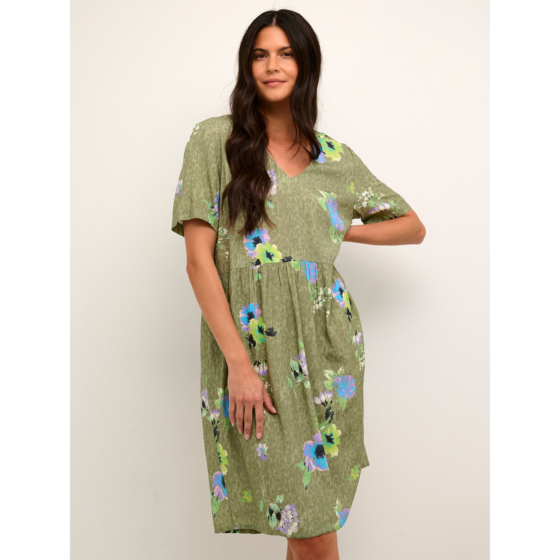 Cream Rochie de zi Rosina 10611491 Verde Regular Fit - Pled.ro