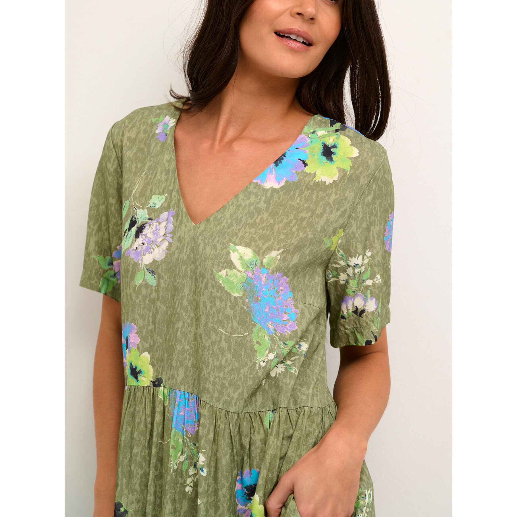 Cream Rochie de zi Rosina 10611491 Verde Regular Fit - Pled.ro