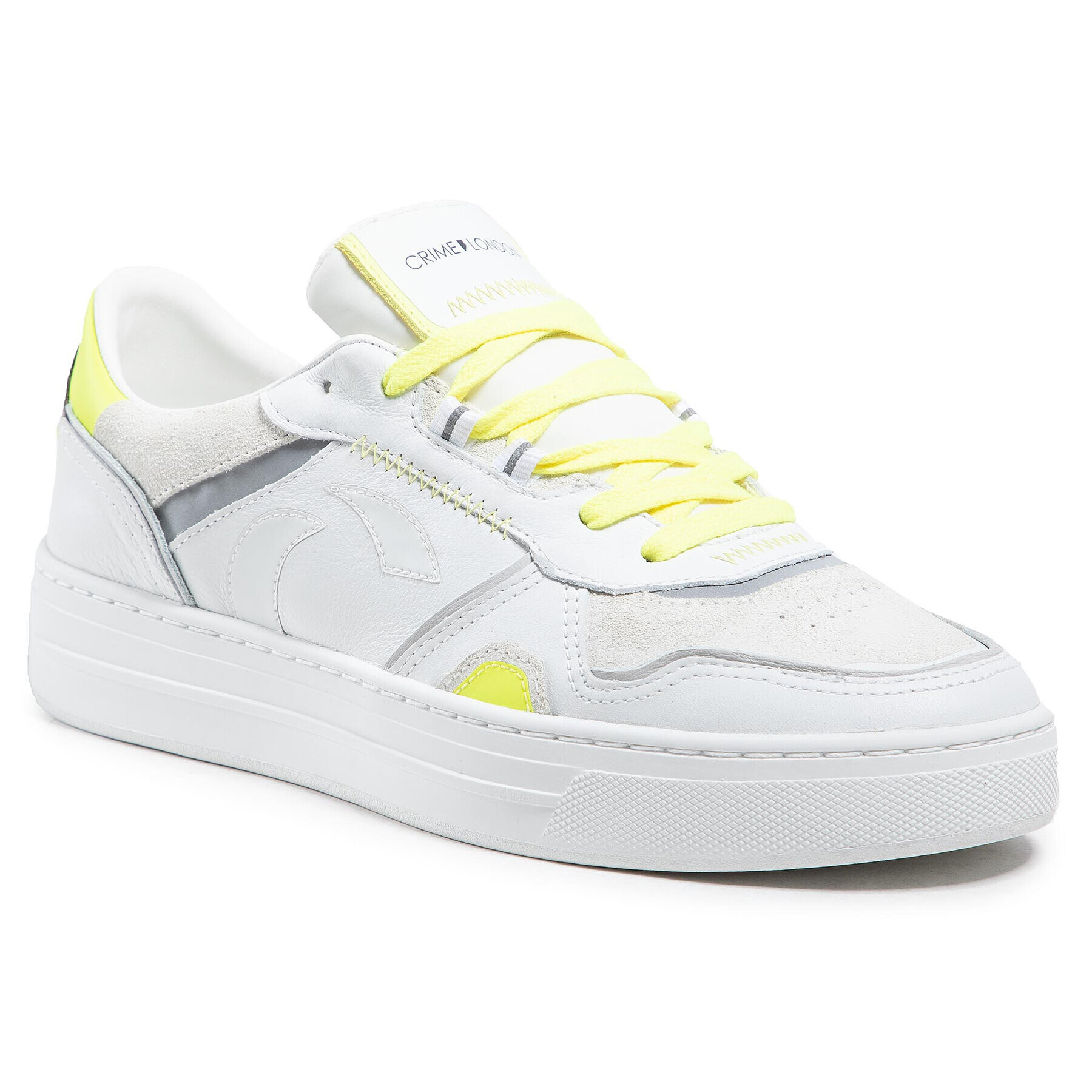 Crime London Sneakers Low Top Off Court 11000PP3.10 Alb - Pled.ro