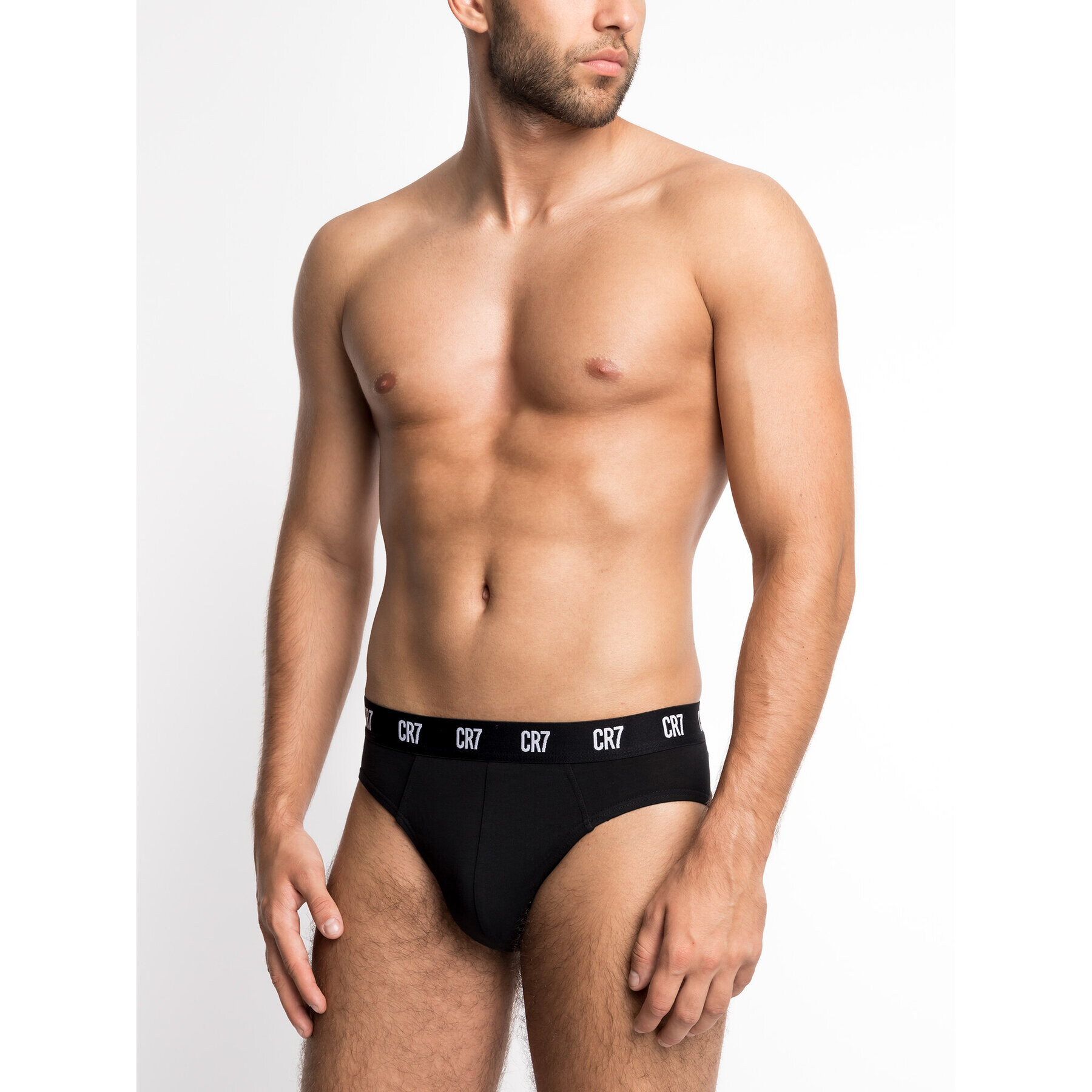 Cristiano Ronaldo CR7 Set 3 perechi de slipuri Main Basic Brief 3-Pack 8100-66-900 Negru - Pled.ro