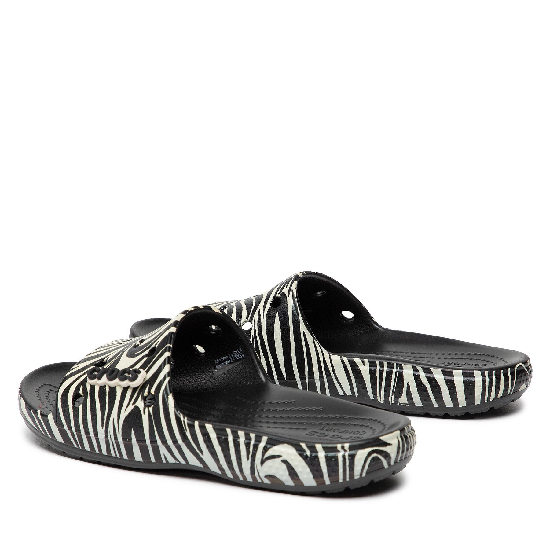 Crocs Șlapi Classic Animal Remix Slde 207841 Negru - Pled.ro