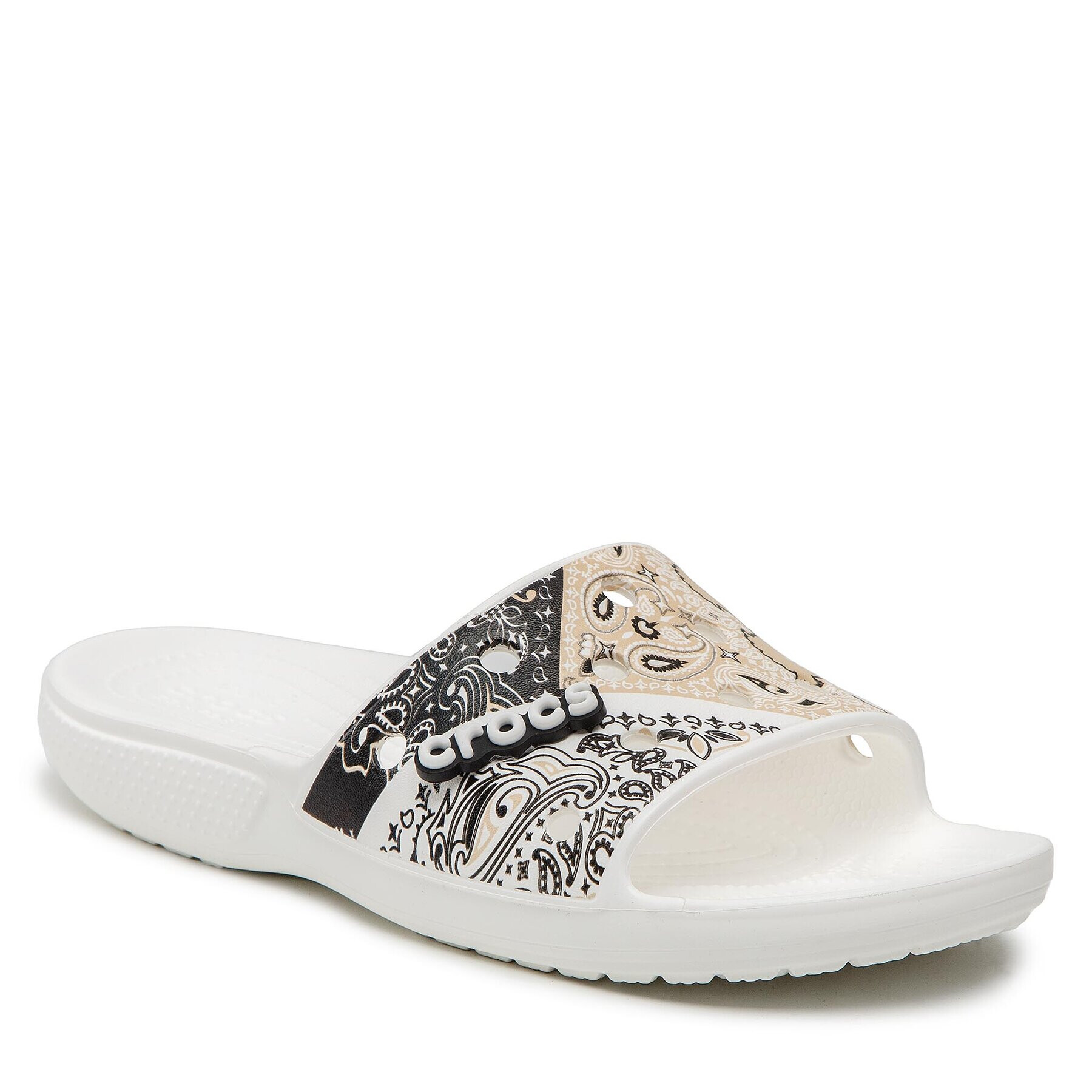 Crocs Șlapi Classic Bandana Slide 208064 Alb - Pled.ro