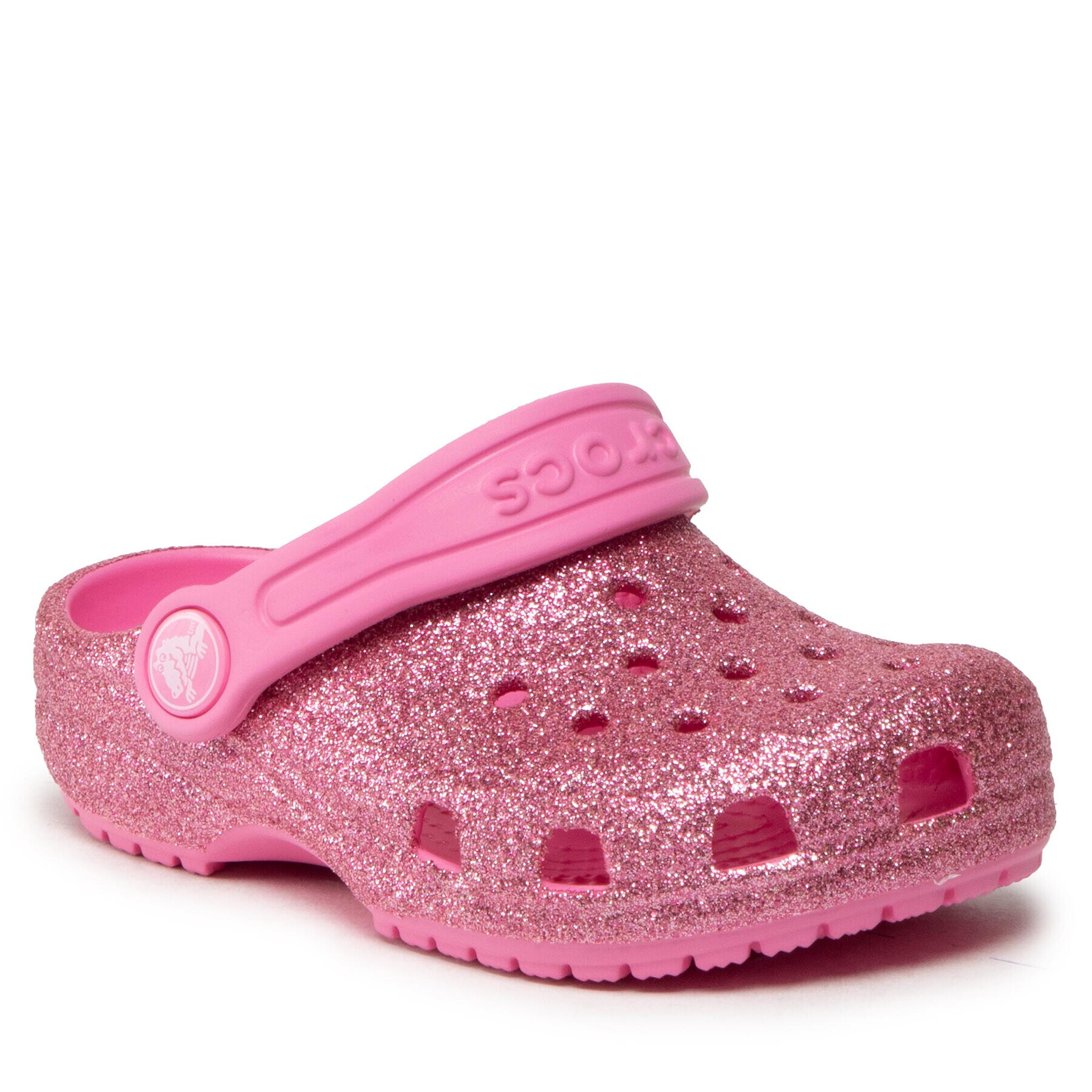 Crocs Șlapi Classic Glitter Clog T 206992 Roz - Pled.ro