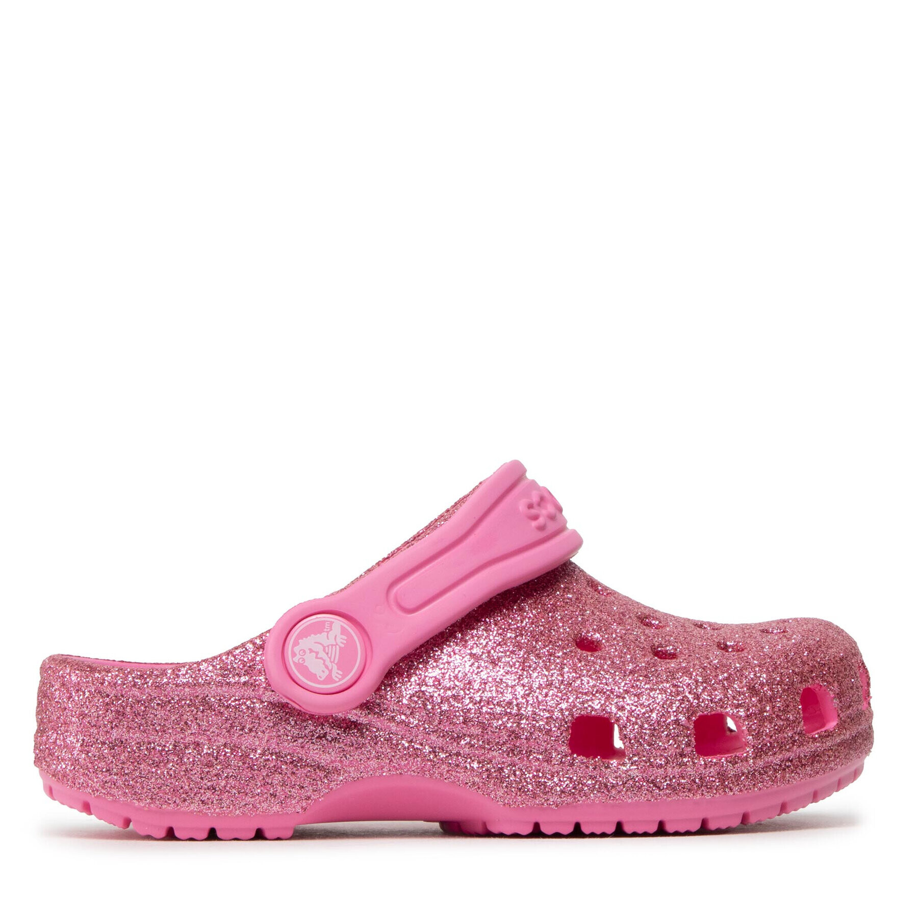 Crocs Șlapi Classic Glitter Clog T 206992 Roz - Pled.ro