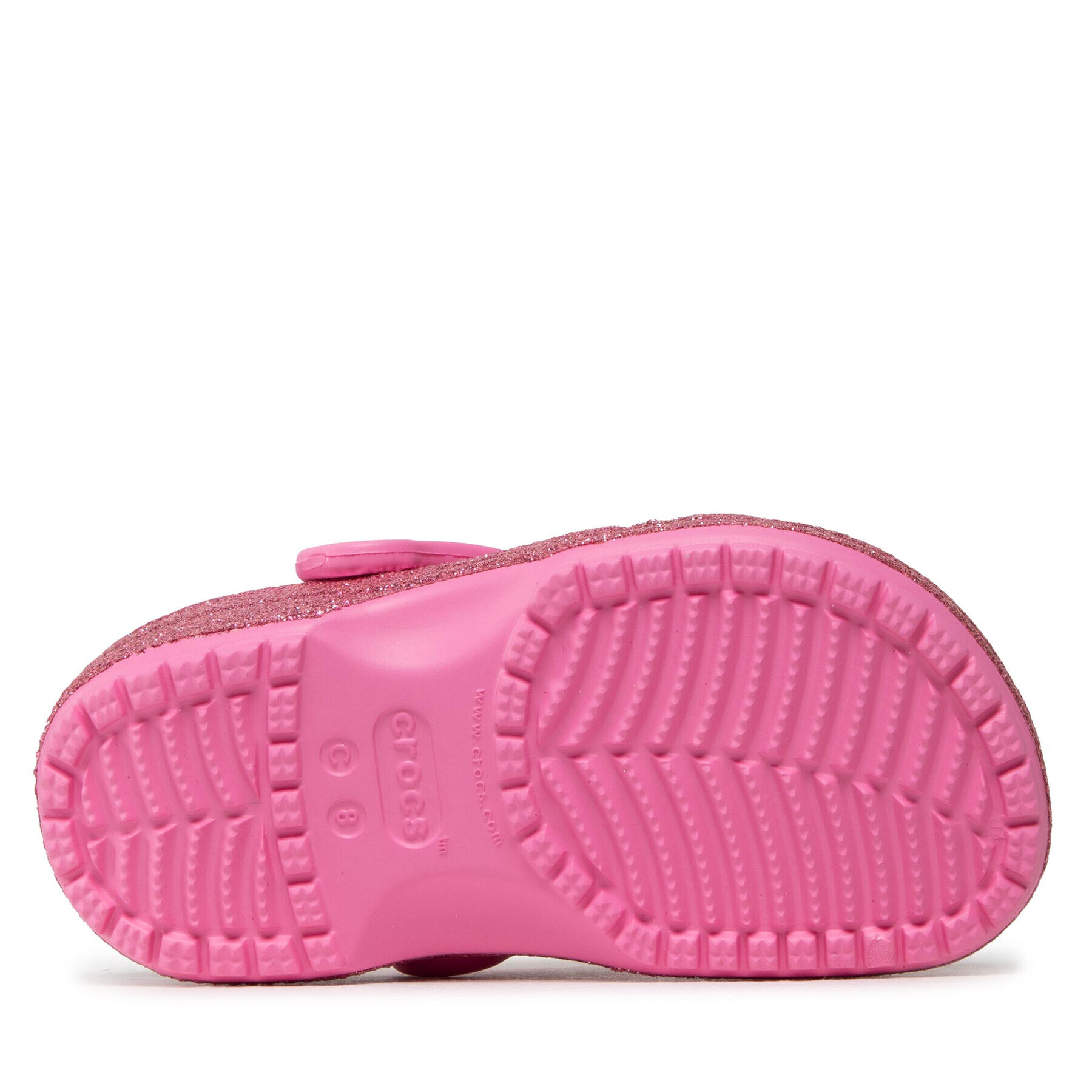 Crocs Șlapi Classic Glitter Clog T 206992 Roz - Pled.ro