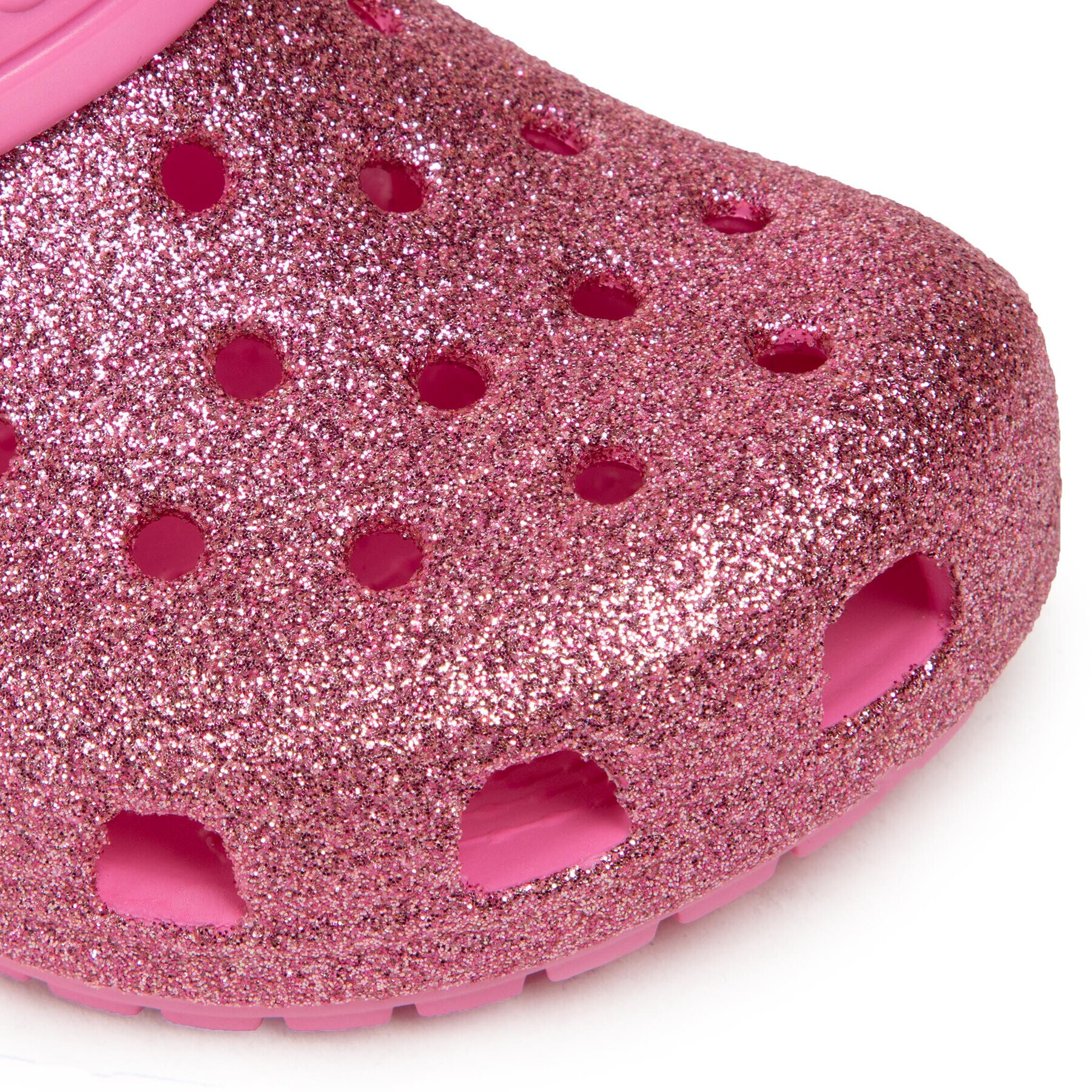 Crocs Șlapi Classic Glitter Clog T 206992 Roz - Pled.ro