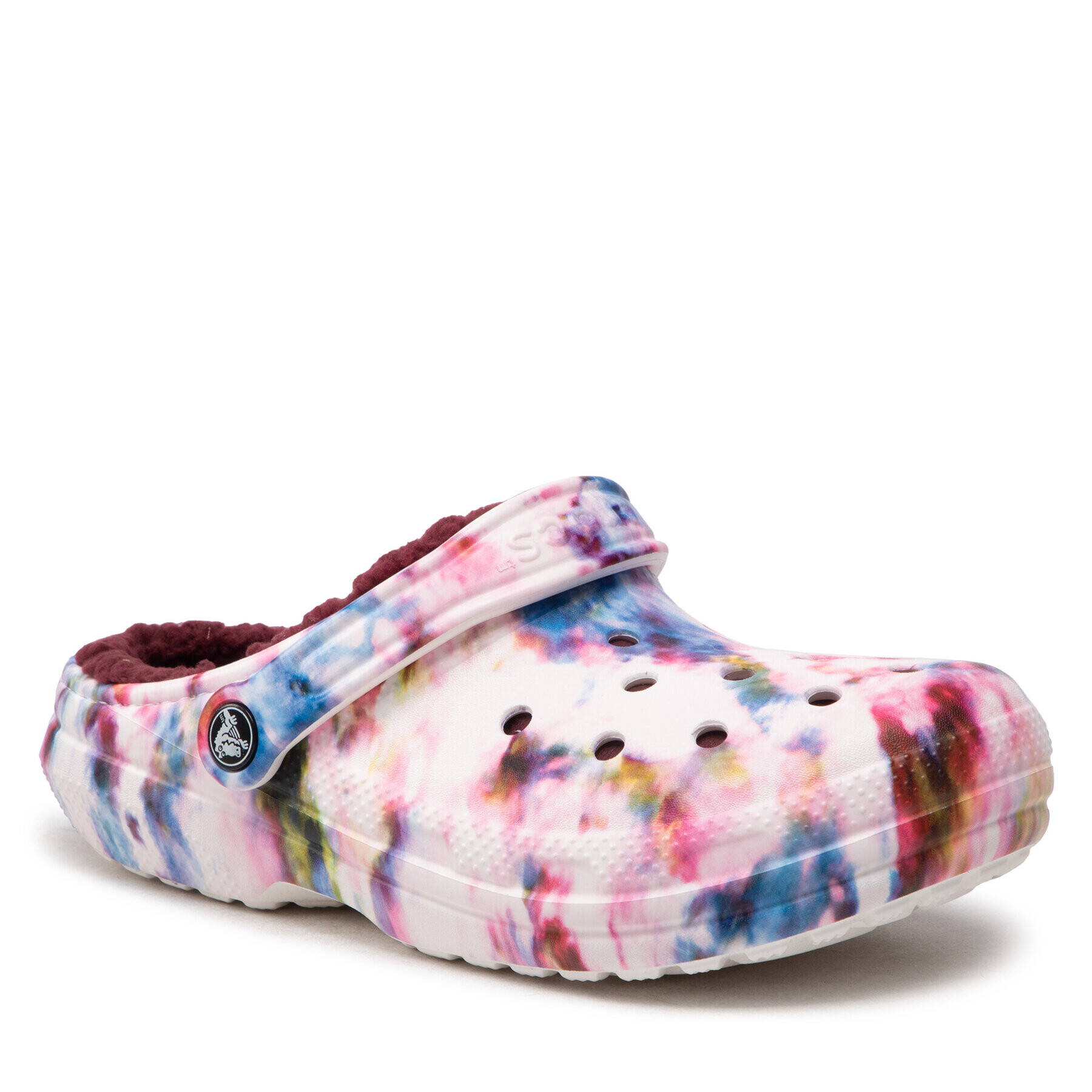 Crocs Șlapi Classic Lined Tie Dye Clog 206341 Alb - Pled.ro