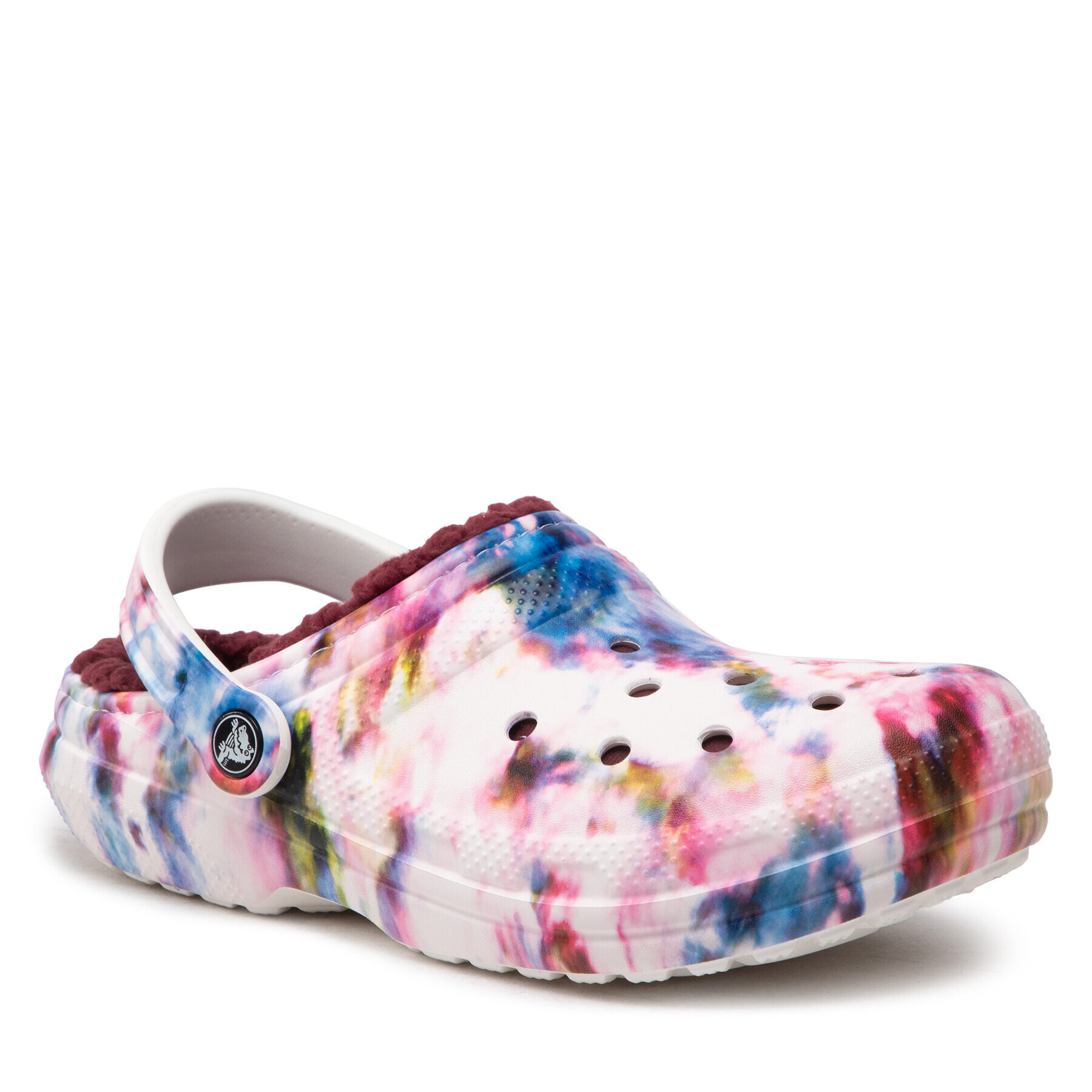 Crocs Șlapi Classic Lined Tie Dye Clog 206341 Alb - Pled.ro