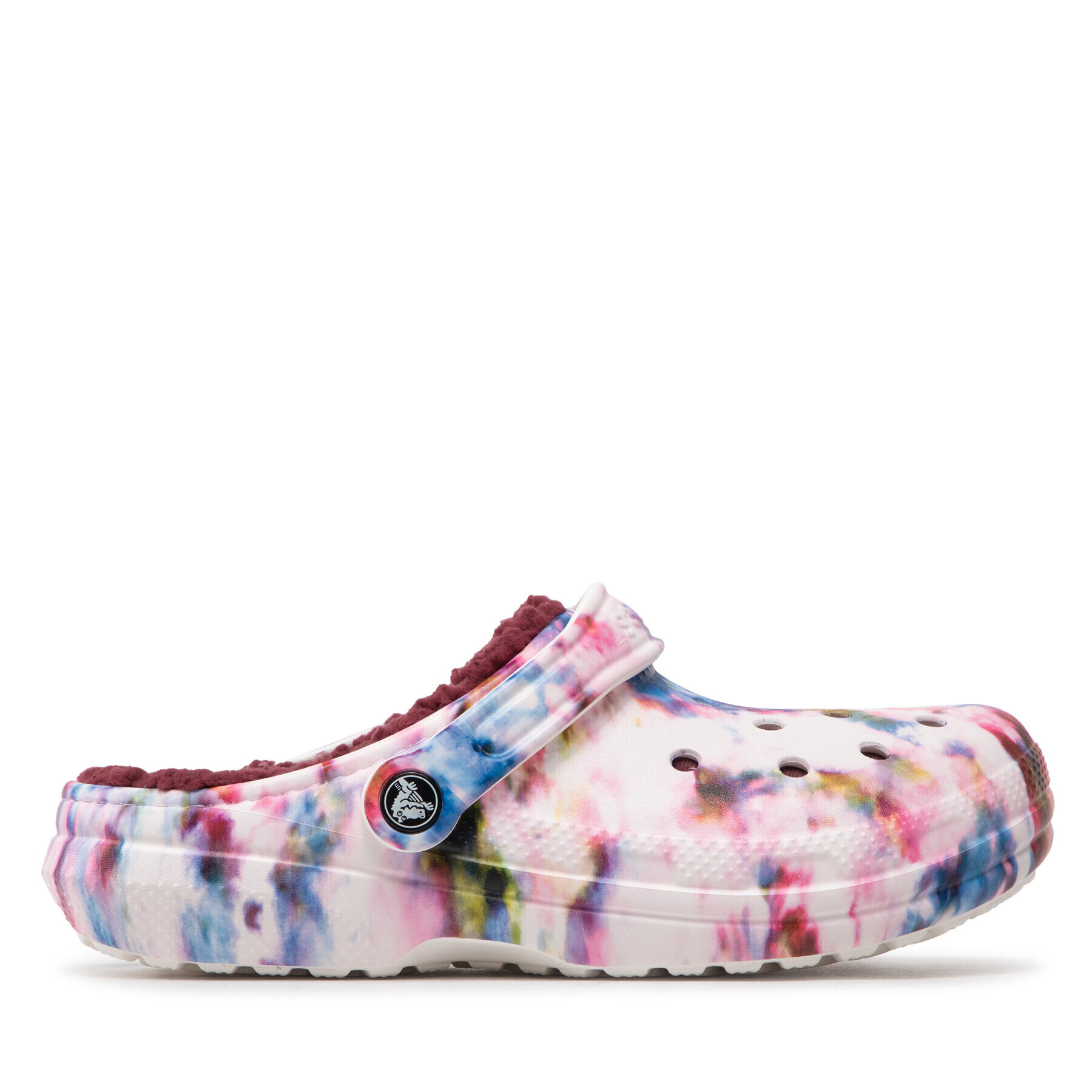 Crocs Șlapi Classic Lined Tie Dye Clog 206341 Alb - Pled.ro