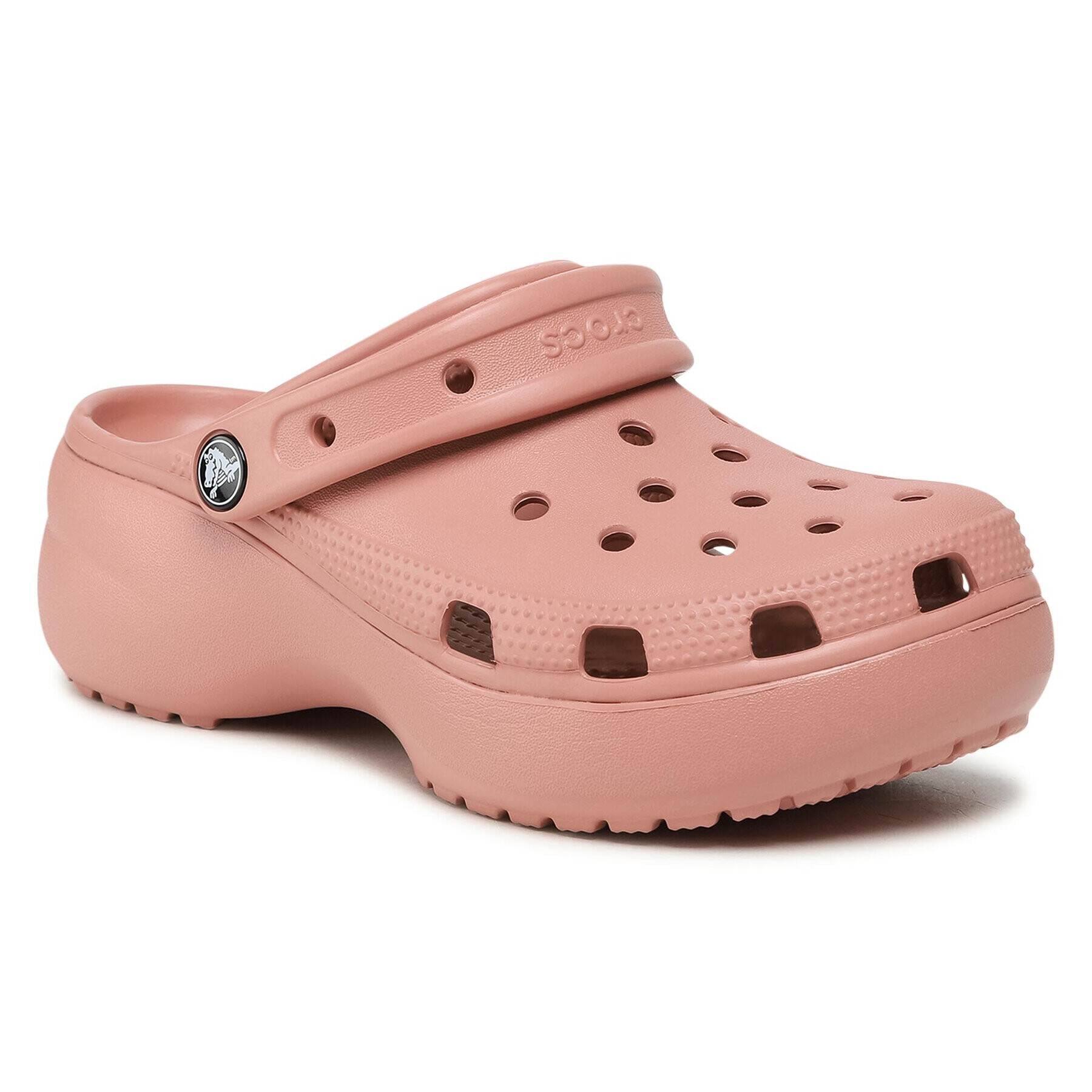 Crocs Șlapi Classic Platform Clog 206750-6RL Roz - Pled.ro