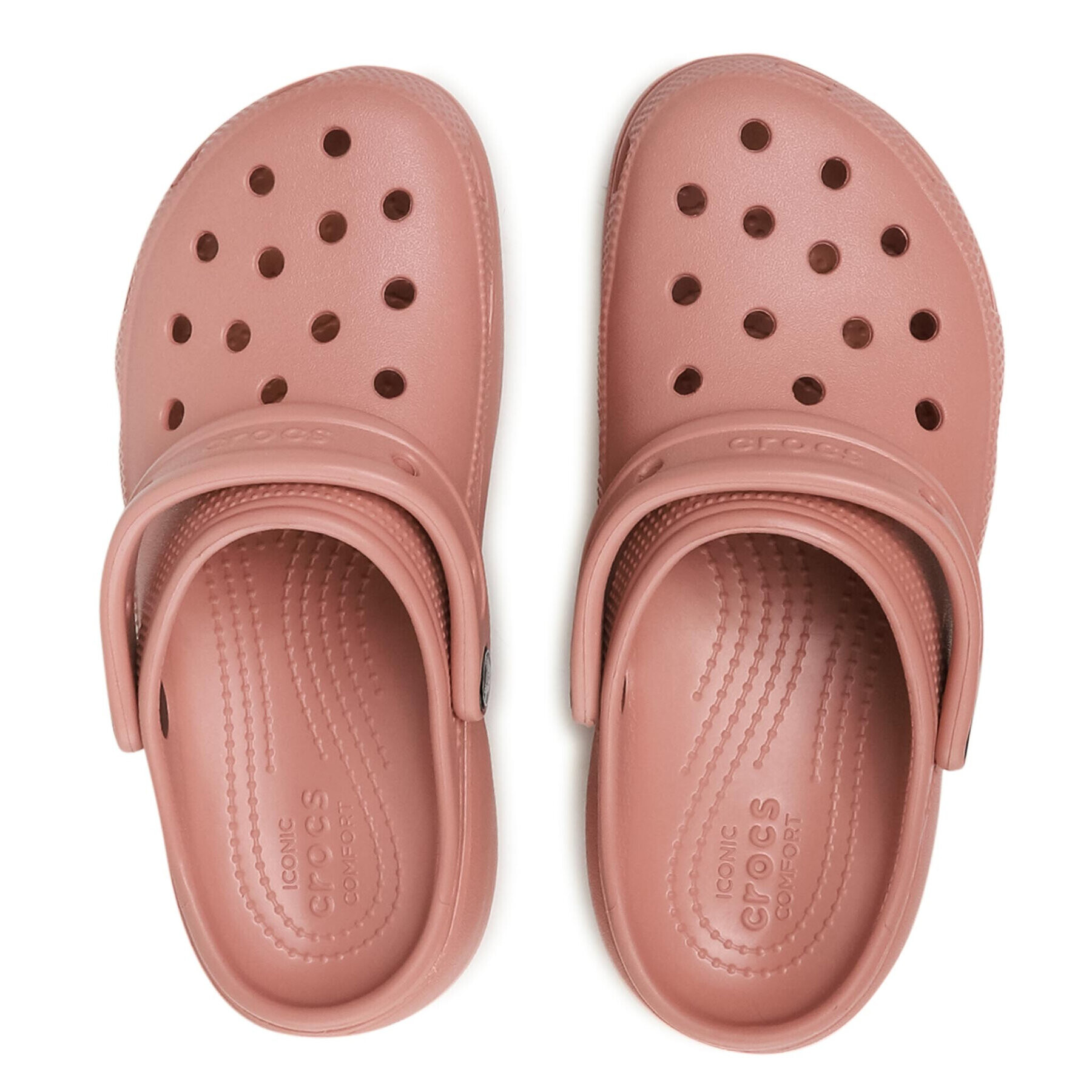 Crocs Șlapi Classic Platform Clog 206750-6RL Roz - Pled.ro