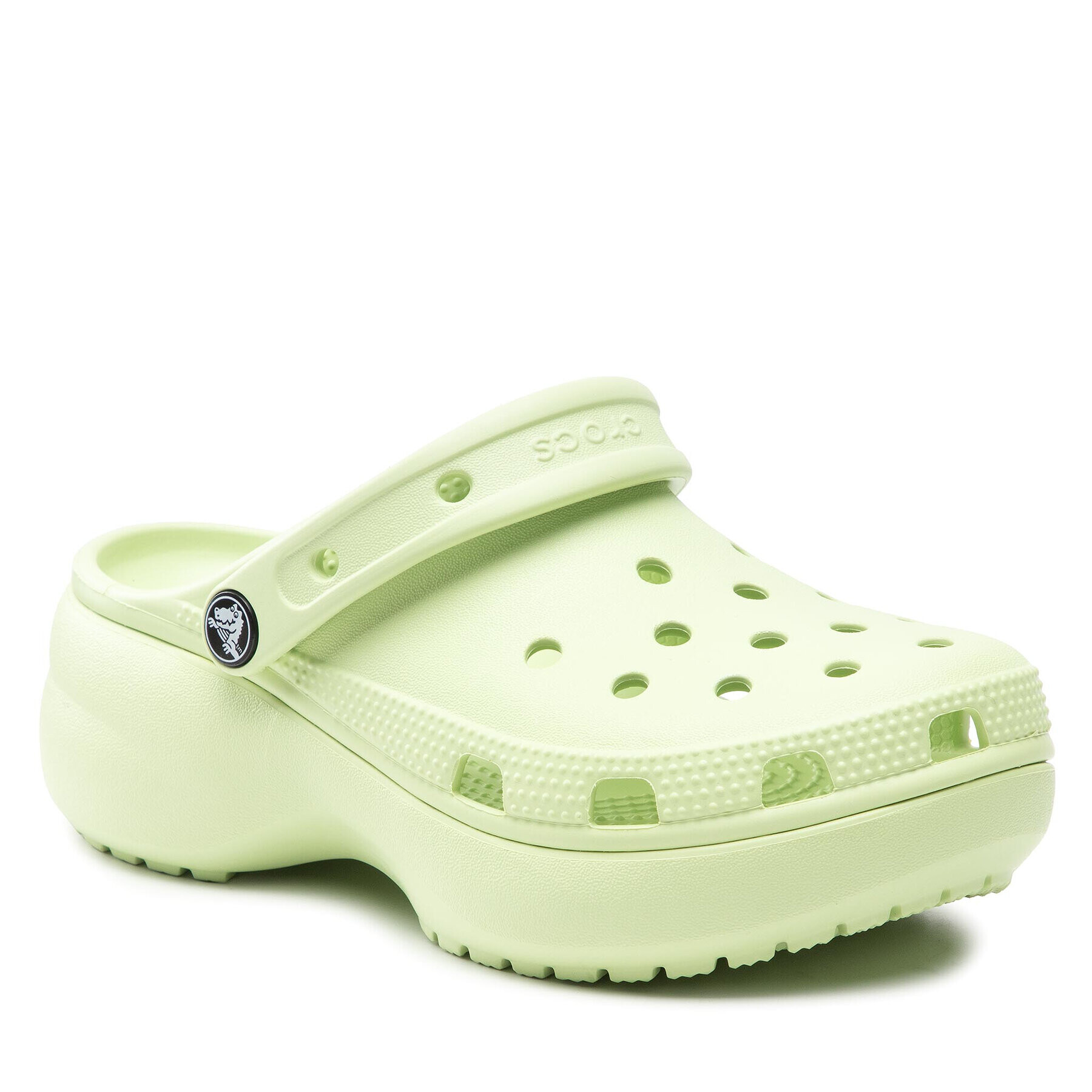 Crocs Șlapi Classic Platform Clog 206750 Verde - Pled.ro