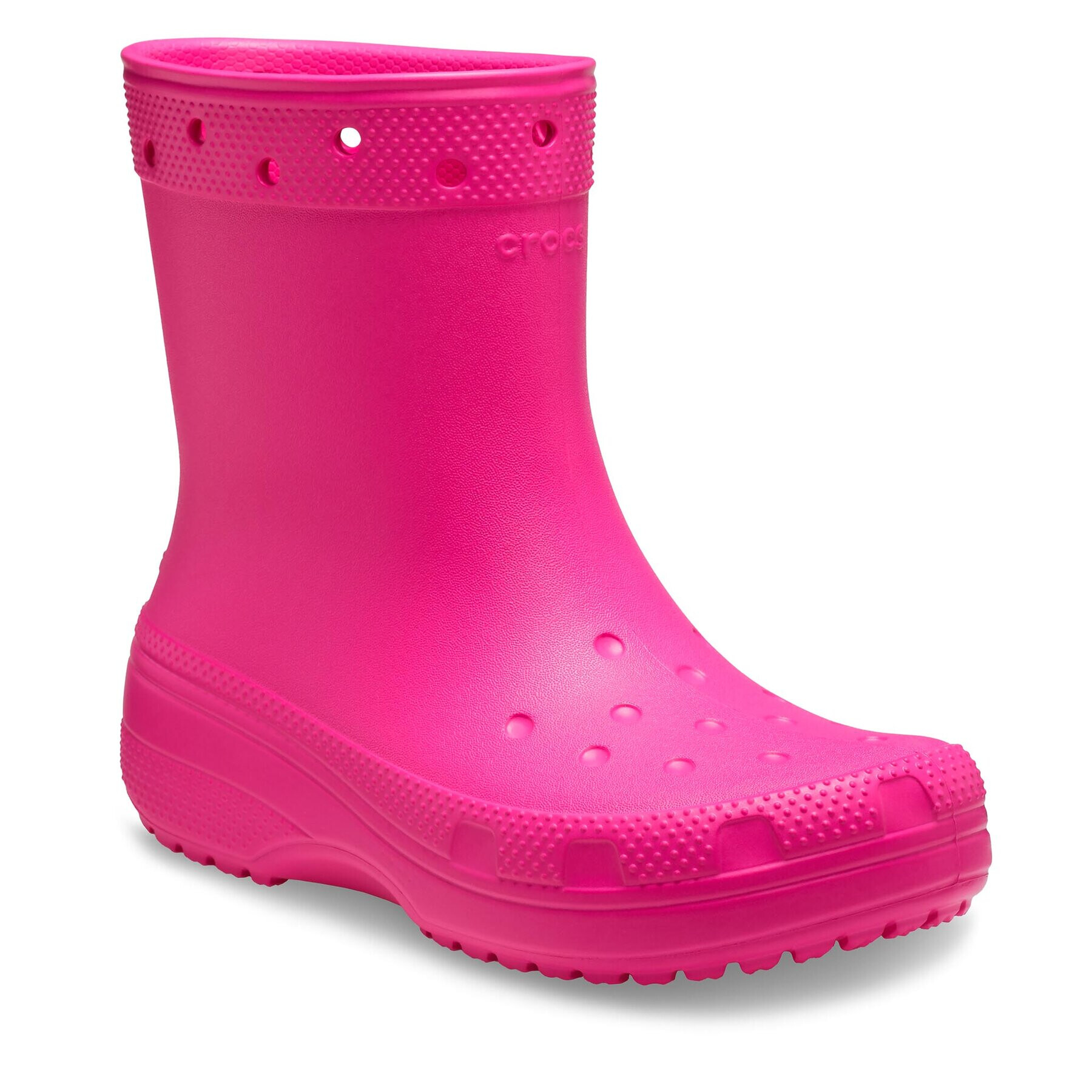 Crocs Cizme de cauciuc Classic Rain Boot 208363 Roz - Pled.ro