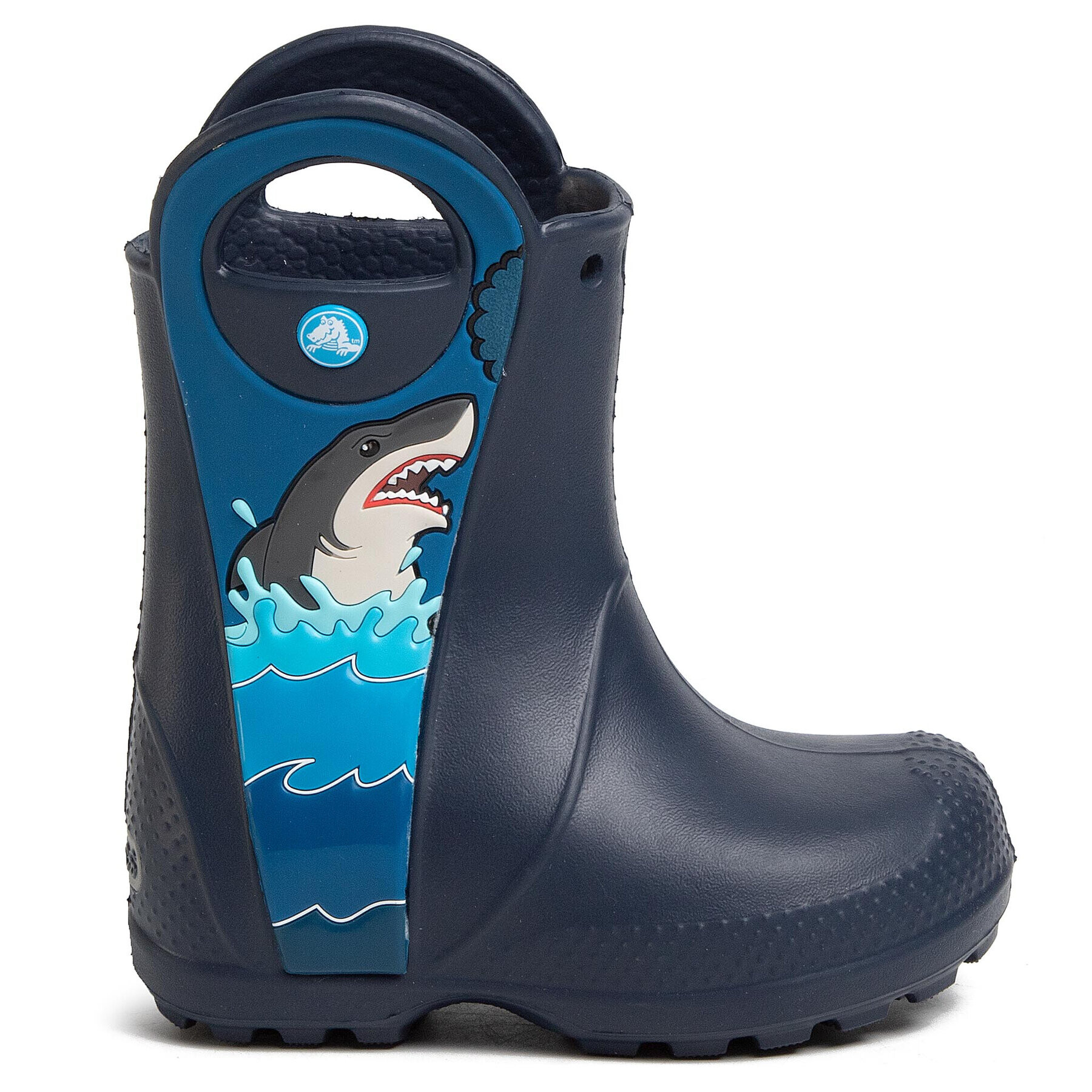 Crocs Cizme de cauciuc fl Shark Ptch Rain Boot B 206174 Bleumarin - Pled.ro