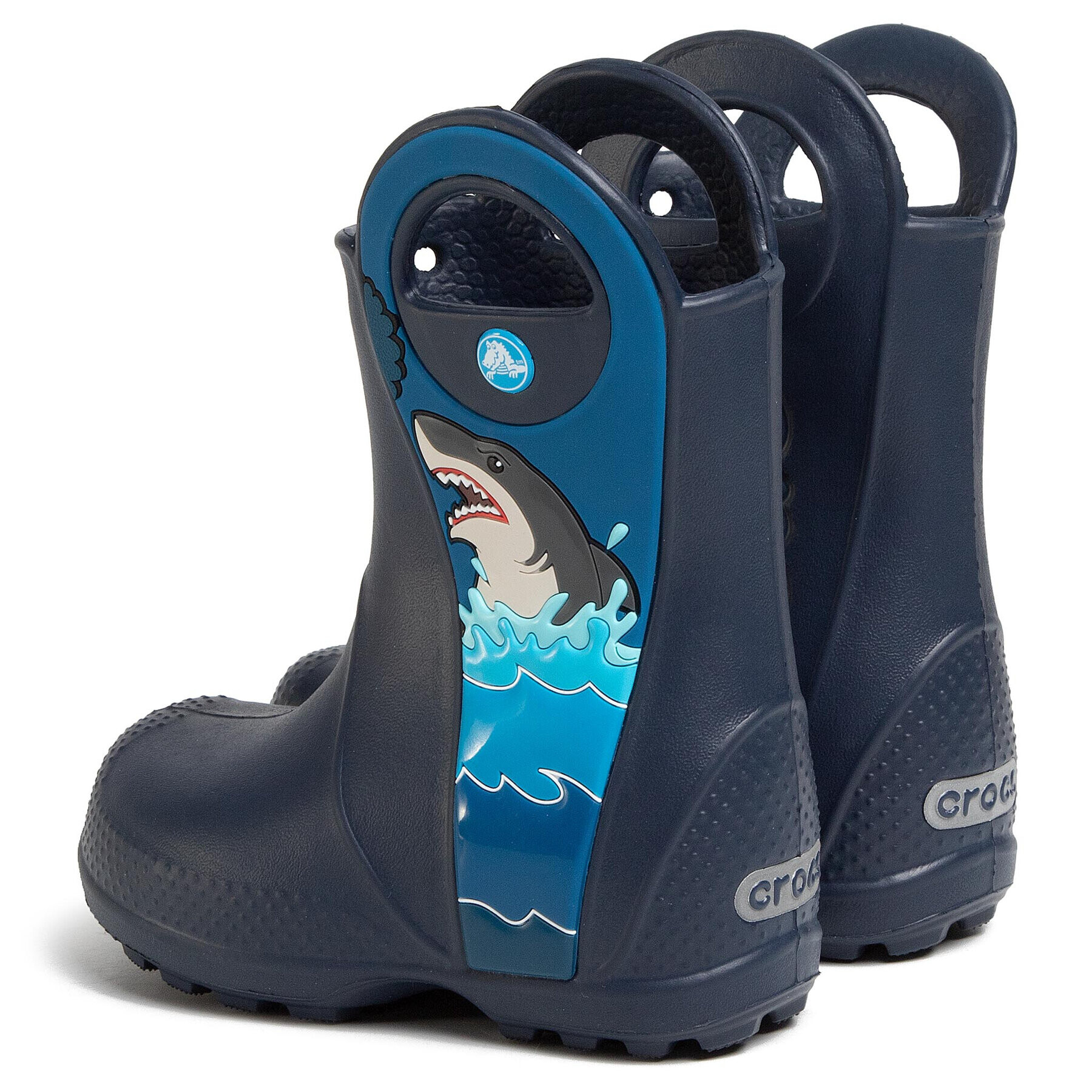 Crocs Cizme de cauciuc fl Shark Ptch Rain Boot B 206174 Bleumarin - Pled.ro