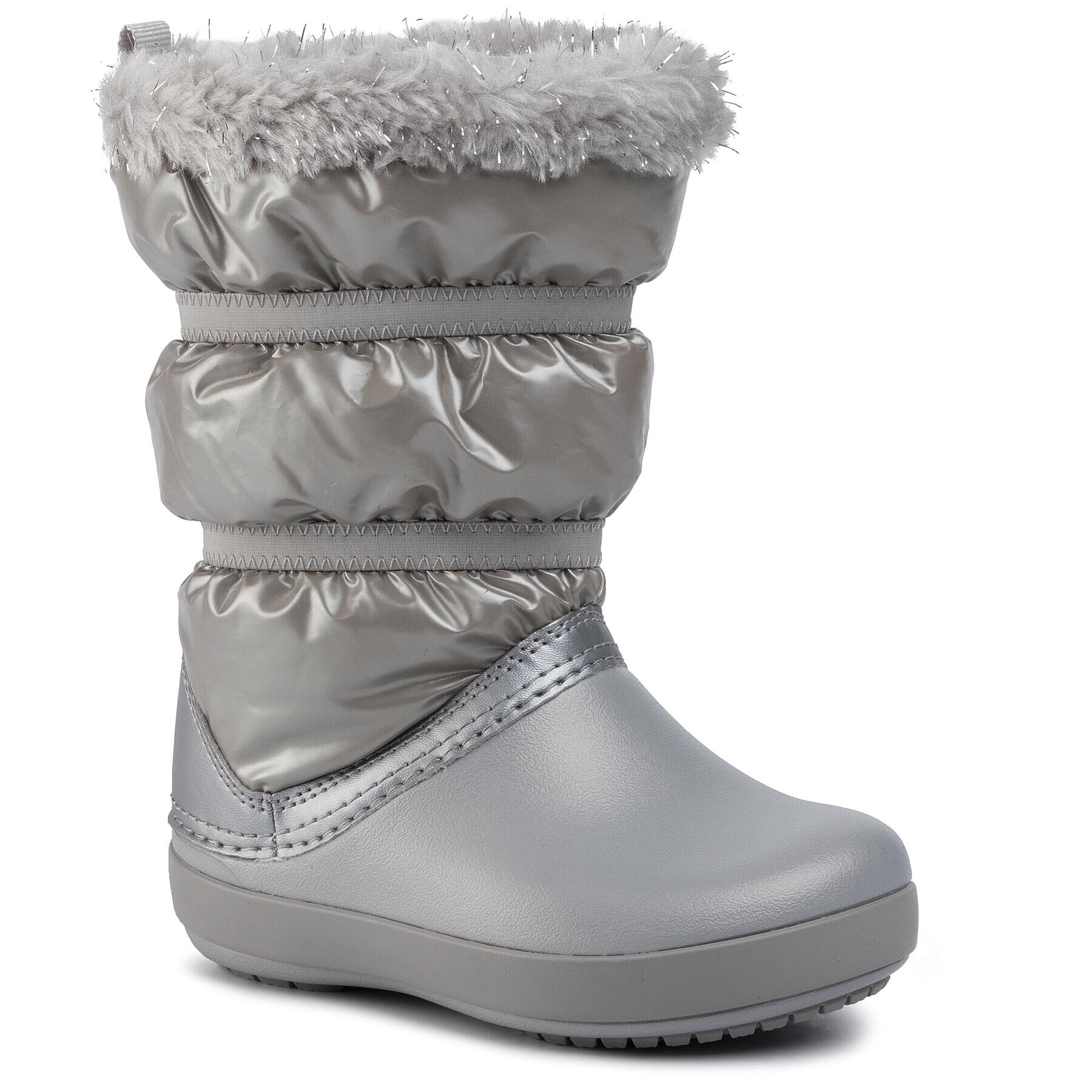 Crocs Cizme de zăpadă Cb Lodgepoint Metallic Boot G 205829 Argintiu - Pled.ro