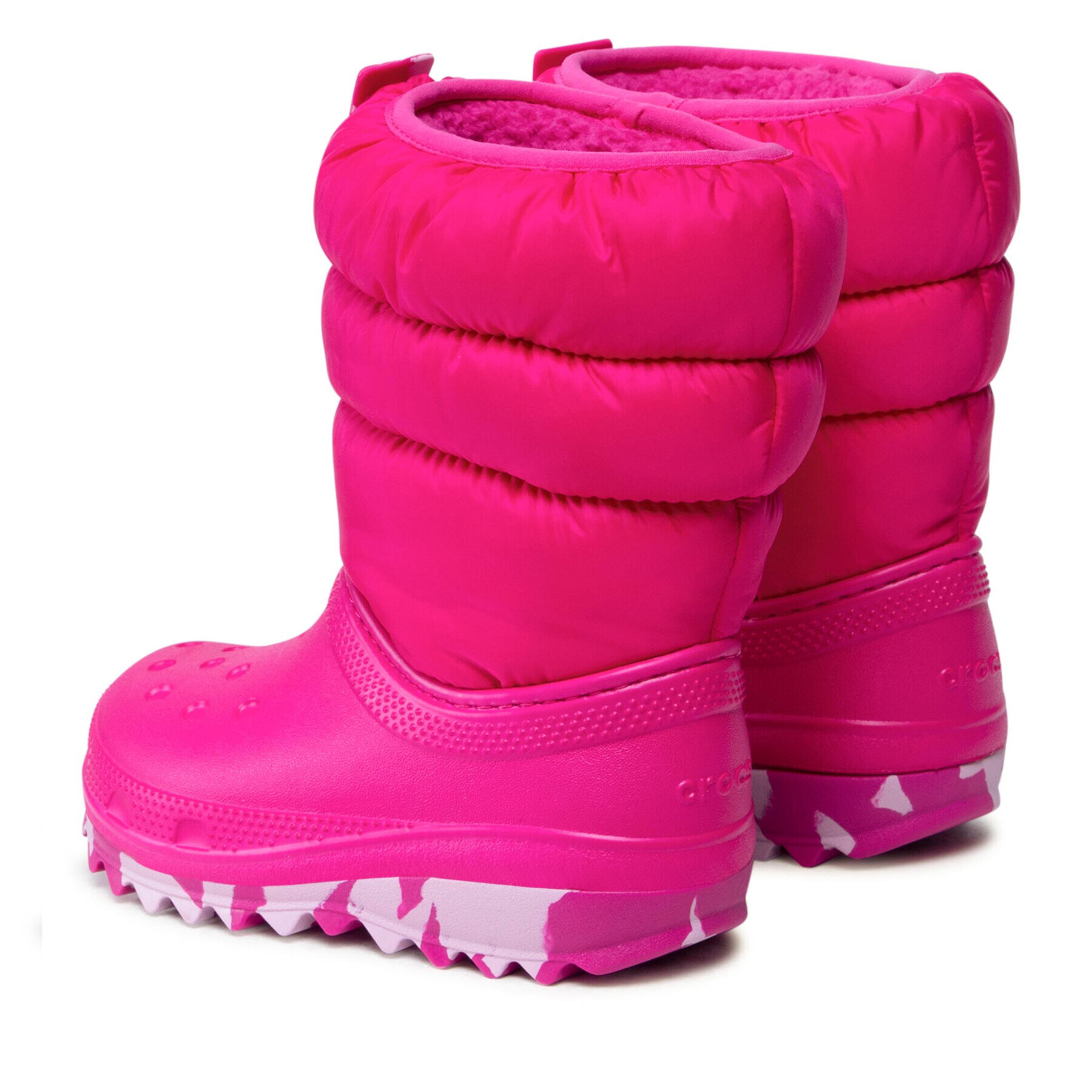 Crocs Cizme de zăpadă Classic Neo Puff Boot K 207275 Roz - Pled.ro