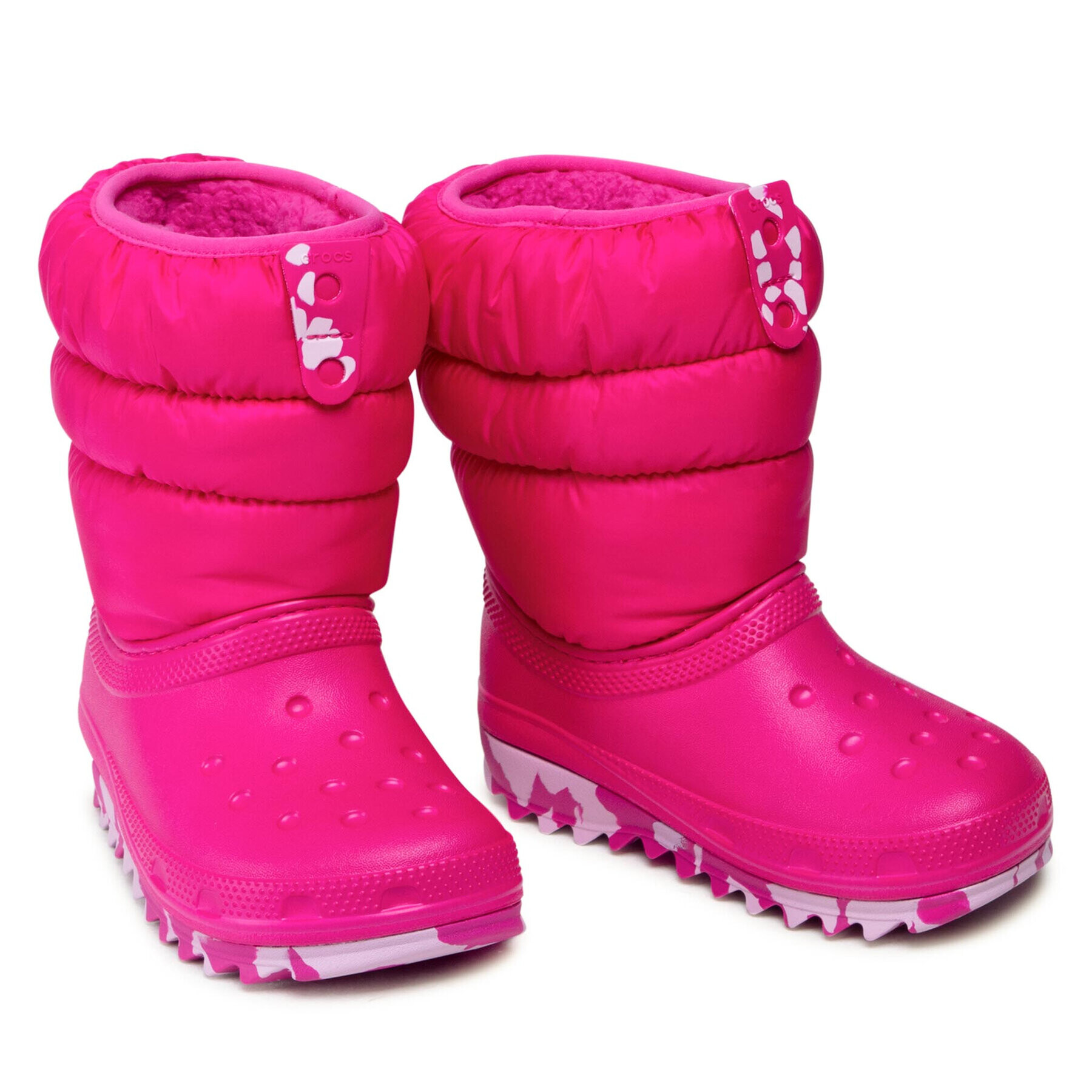 Crocs Cizme de zăpadă Classic Neo Puff Boot K 207275 Roz - Pled.ro