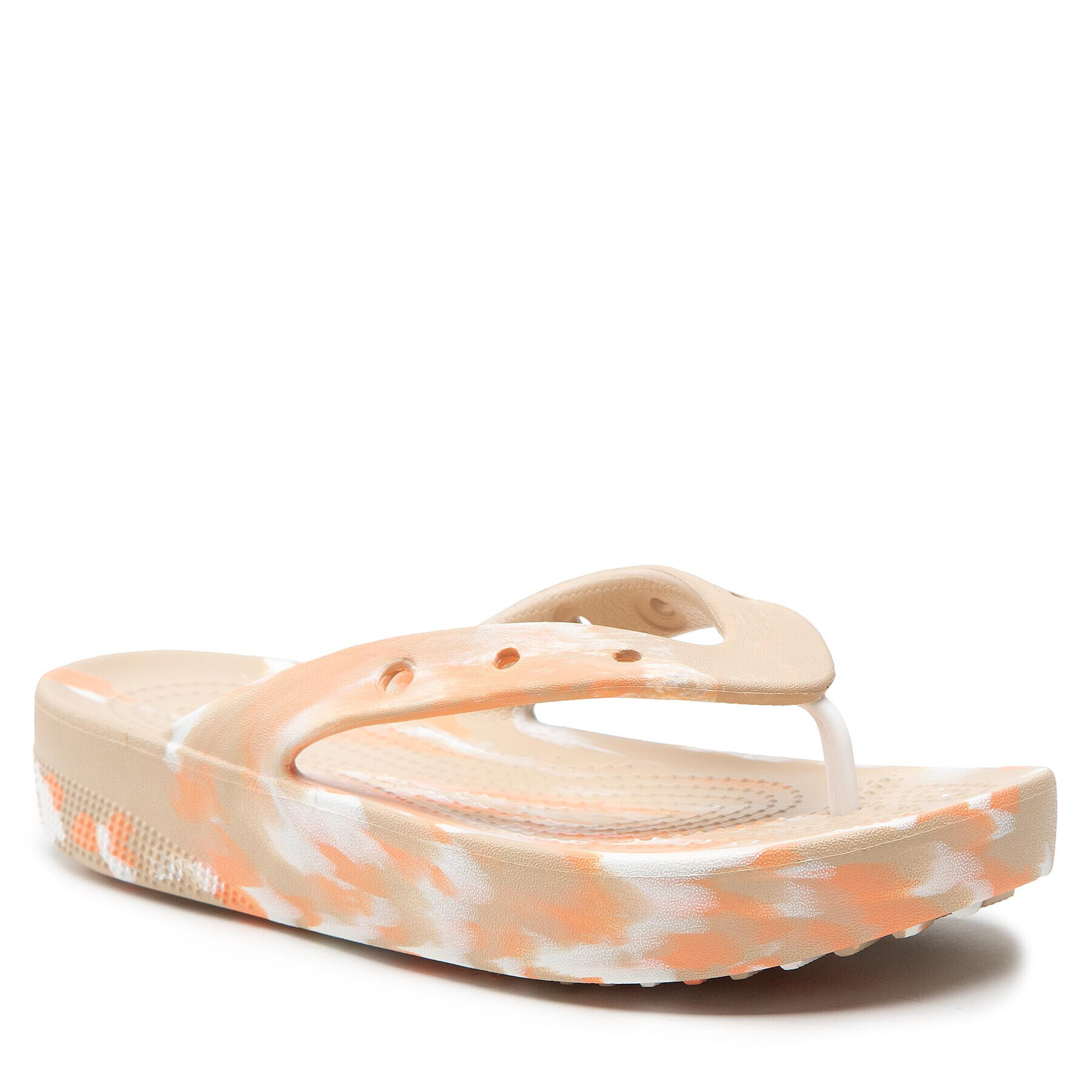 Crocs Flip flop Classic Platform Marbled Flip W 207824 Bej - Pled.ro