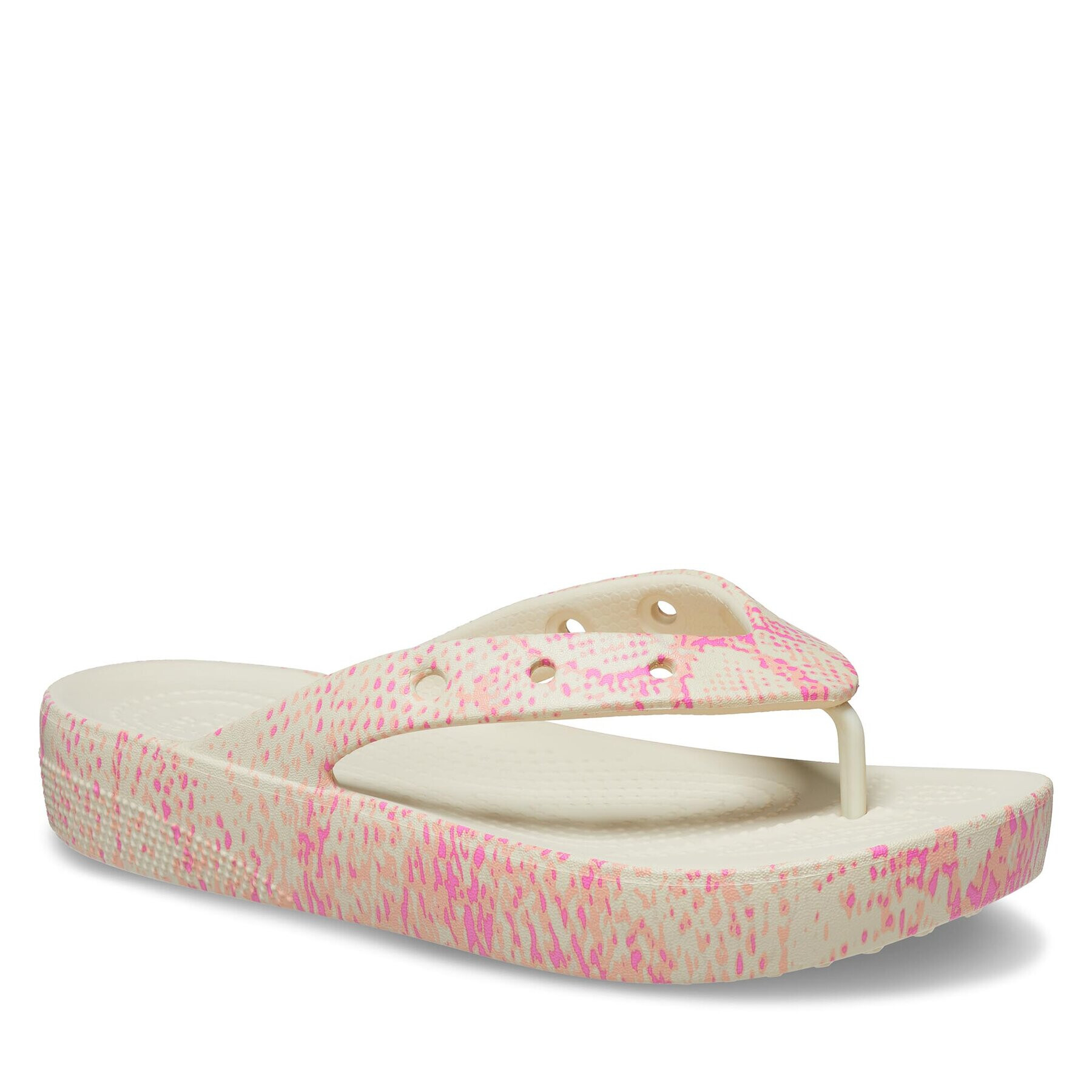 Crocs Flip flop Classic Platform Snake Print Flip W 208243 Bej - Pled.ro