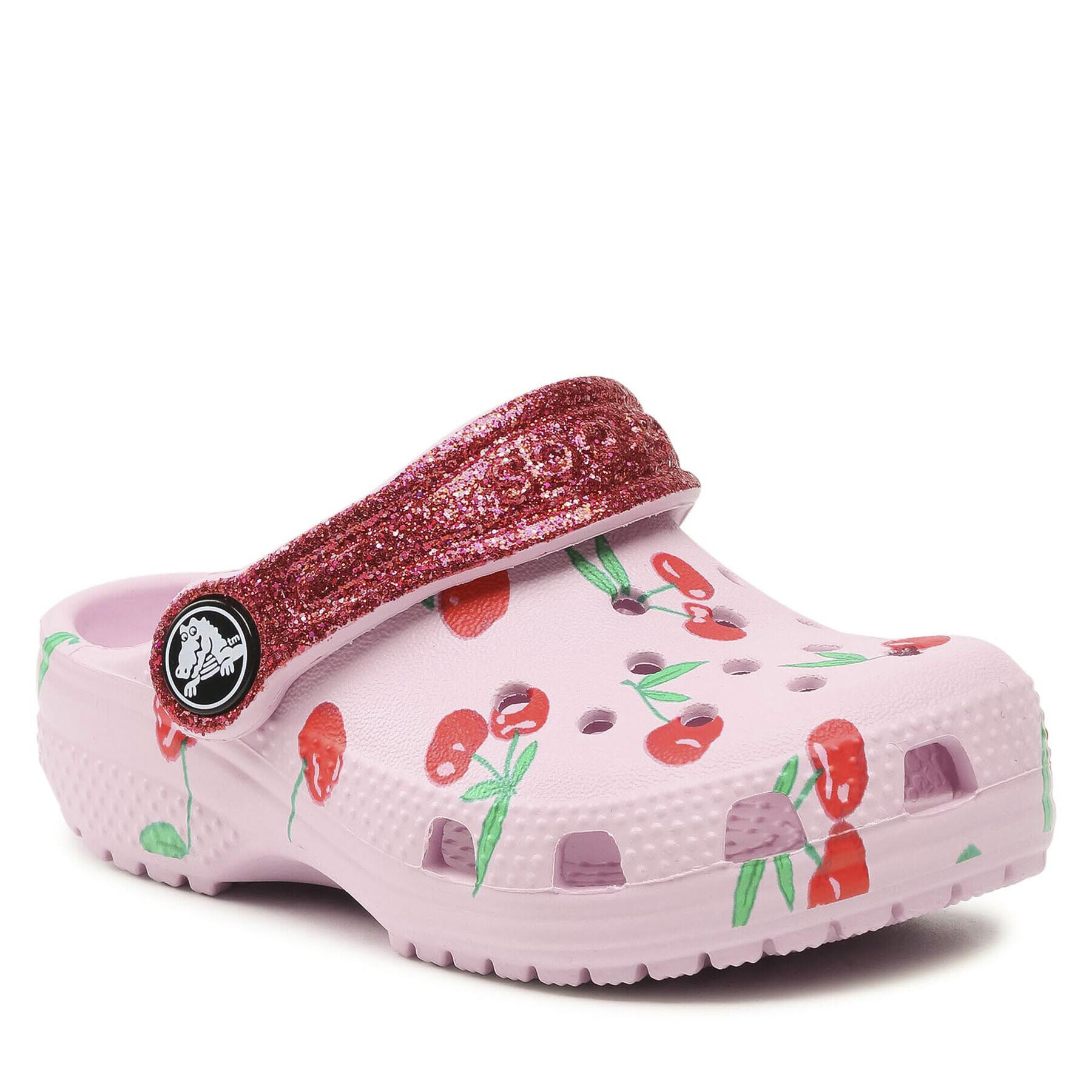 Crocs Șlapi Classic Food Print Clog K 207150 Roz - Pled.ro