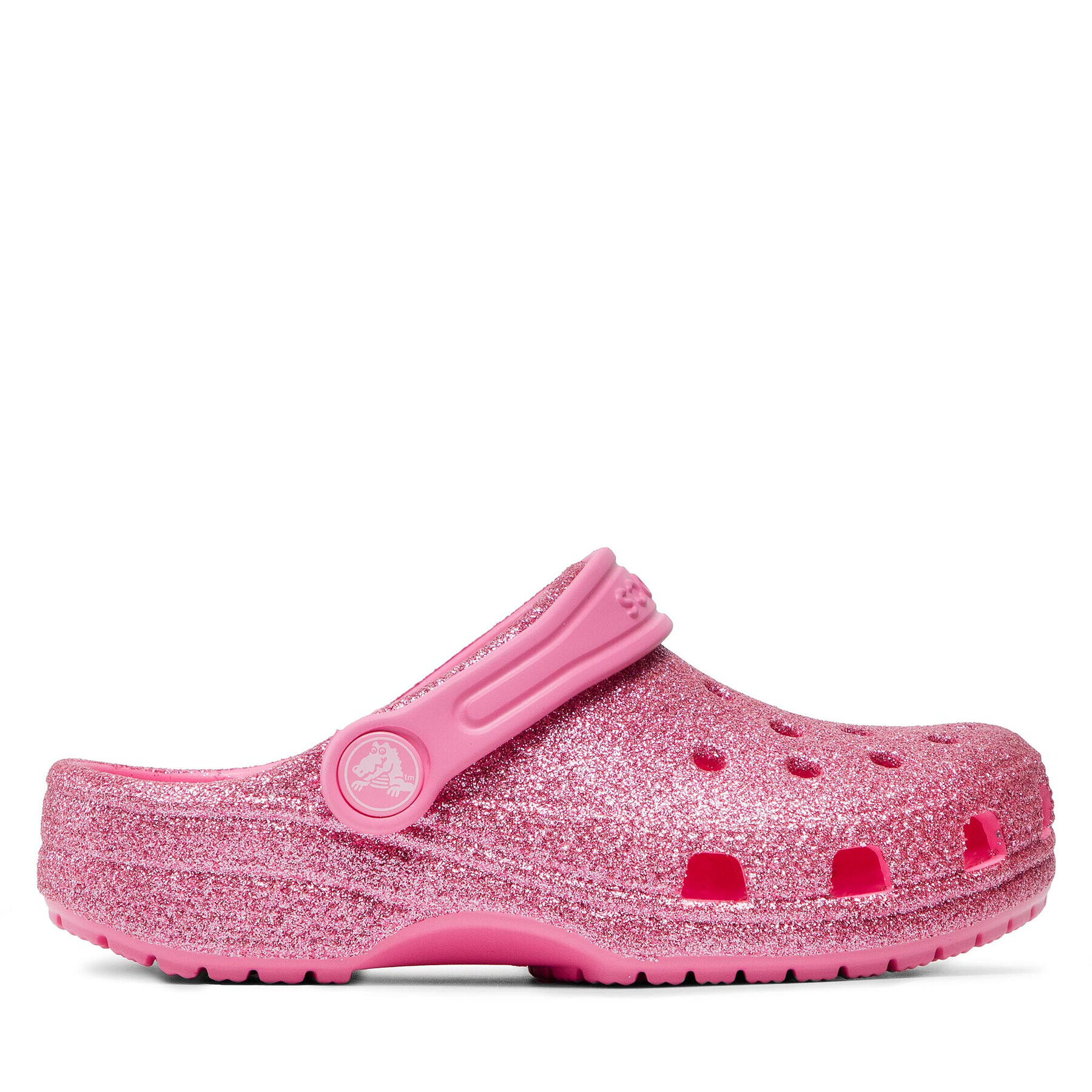 Crocs Șlapi Classic Glitter Clog K 206993 Roz - Pled.ro