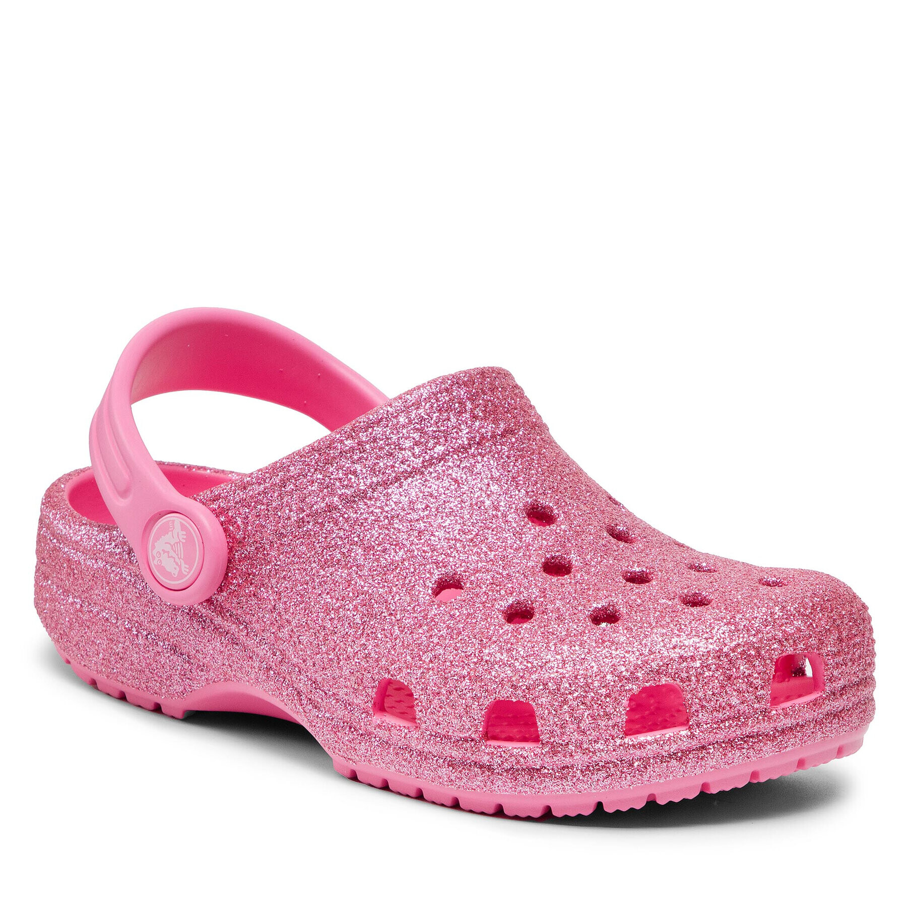 Crocs Șlapi Classic Glitter Clog K 206993 Roz - Pled.ro