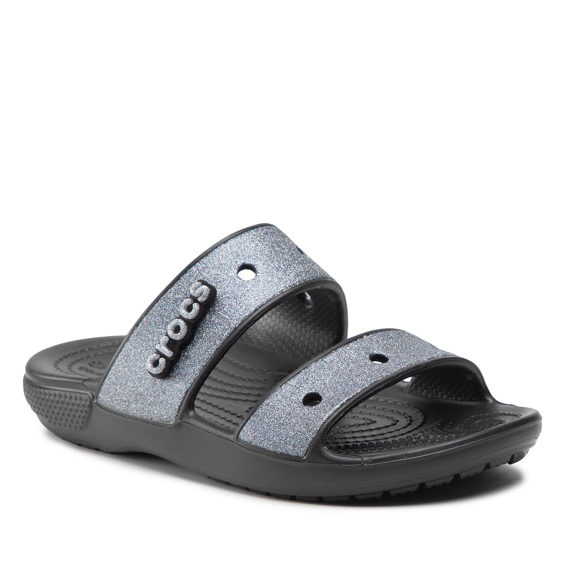 Crocs Șlapi Classic Glitter II Sandal 207769 Negru - Pled.ro