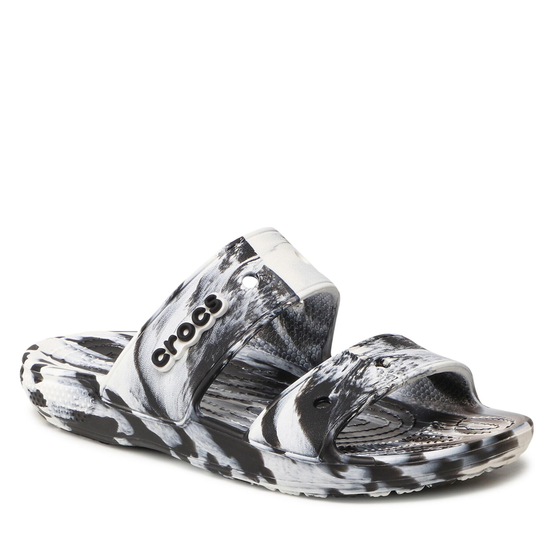 Crocs Șlapi Classic Marbled Sandal 207701 Alb - Pled.ro