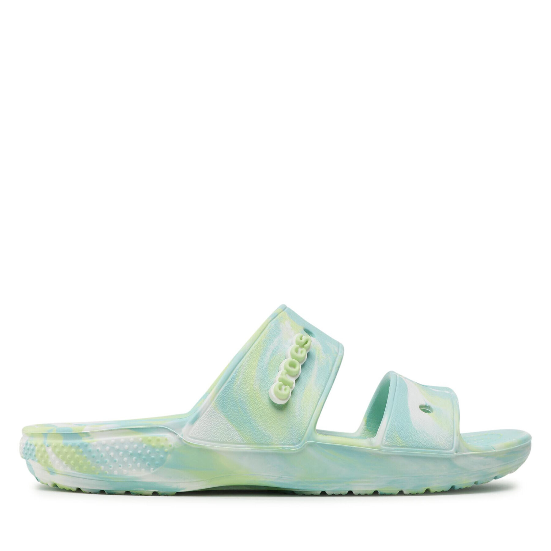 Crocs Șlapi Classic Marbled Sandal 207701 Verde - Pled.ro