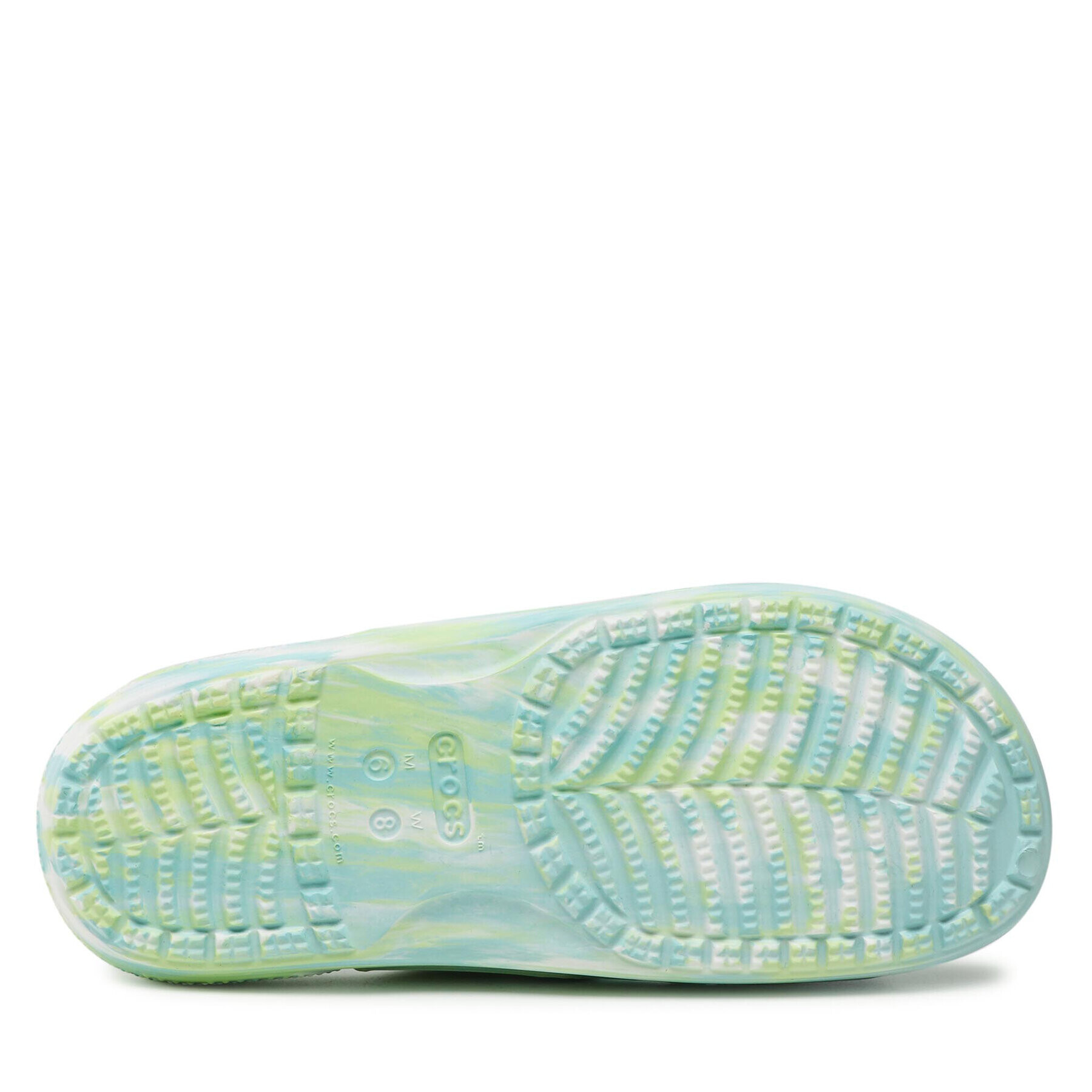 Crocs Șlapi Classic Marbled Sandal 207701 Verde - Pled.ro