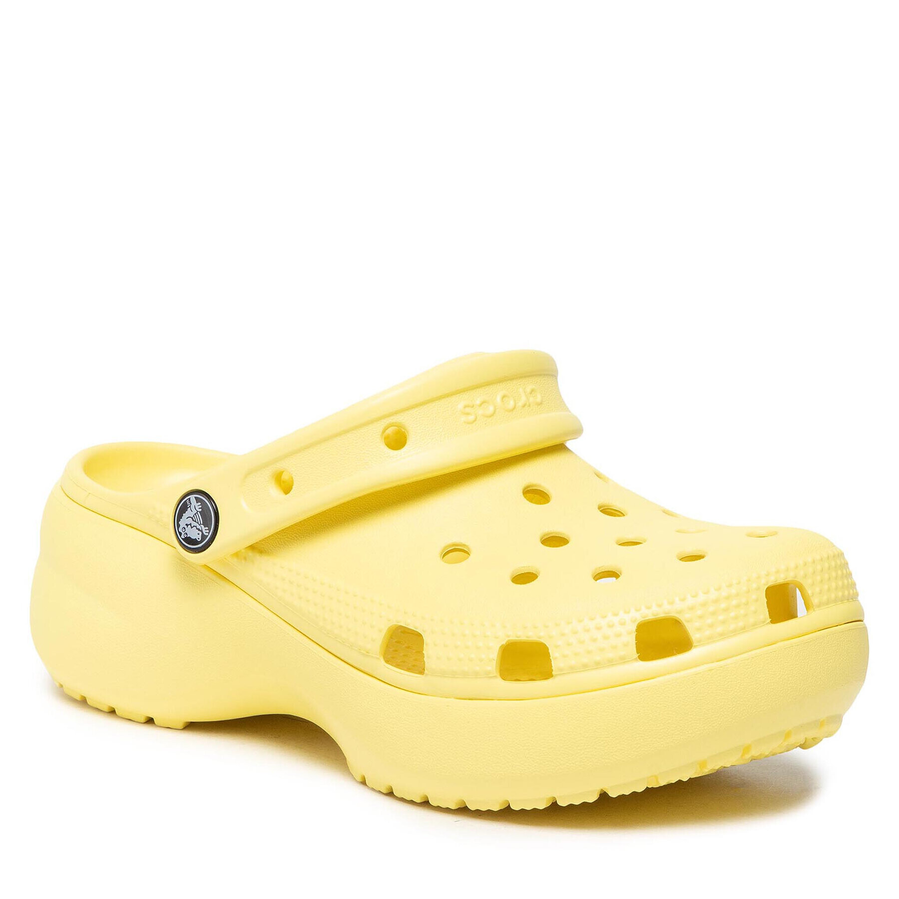 Crocs Șlapi Classic Platform Clog W 206750-7HD Galben - Pled.ro