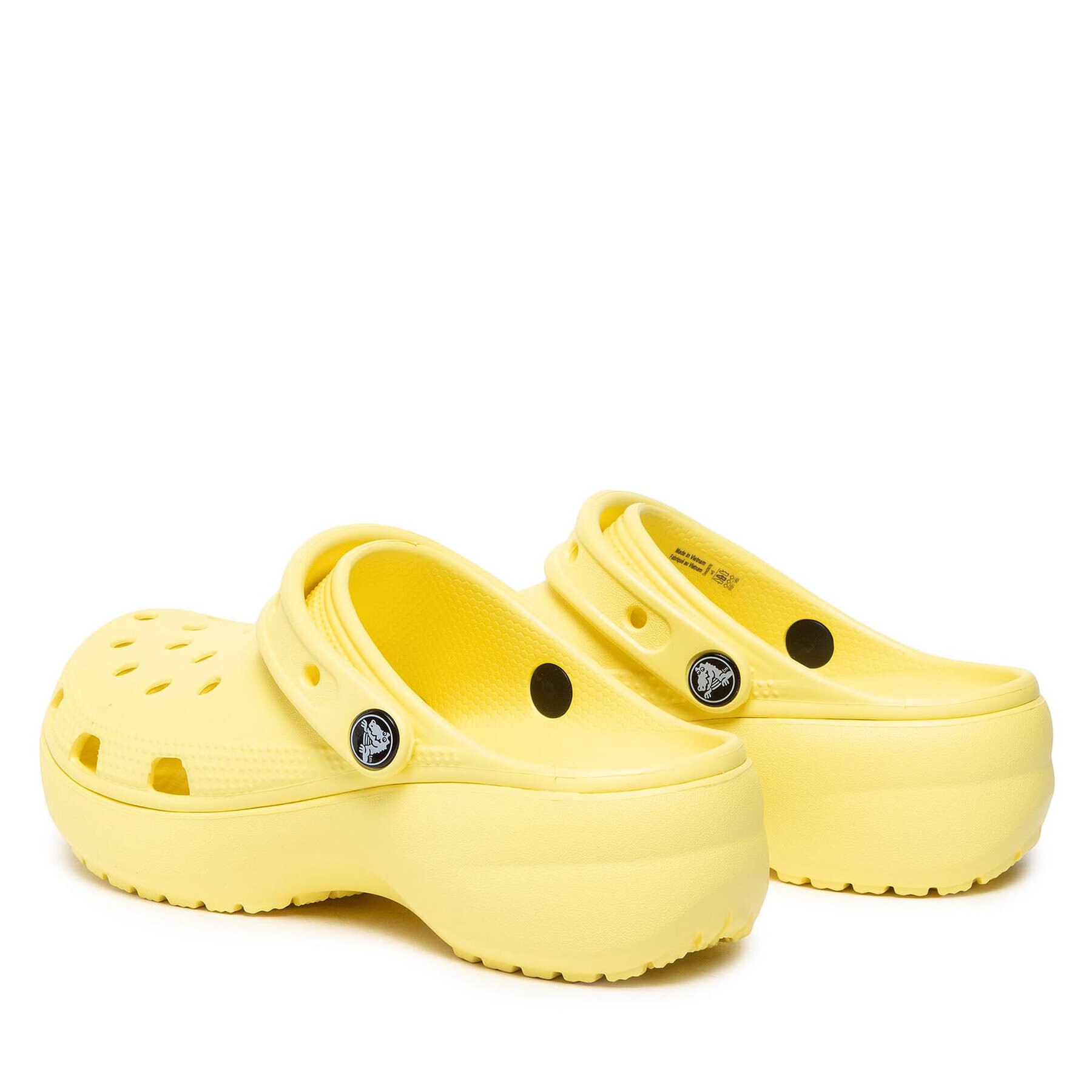 Crocs Șlapi Classic Platform Clog W 206750-7HD Galben - Pled.ro