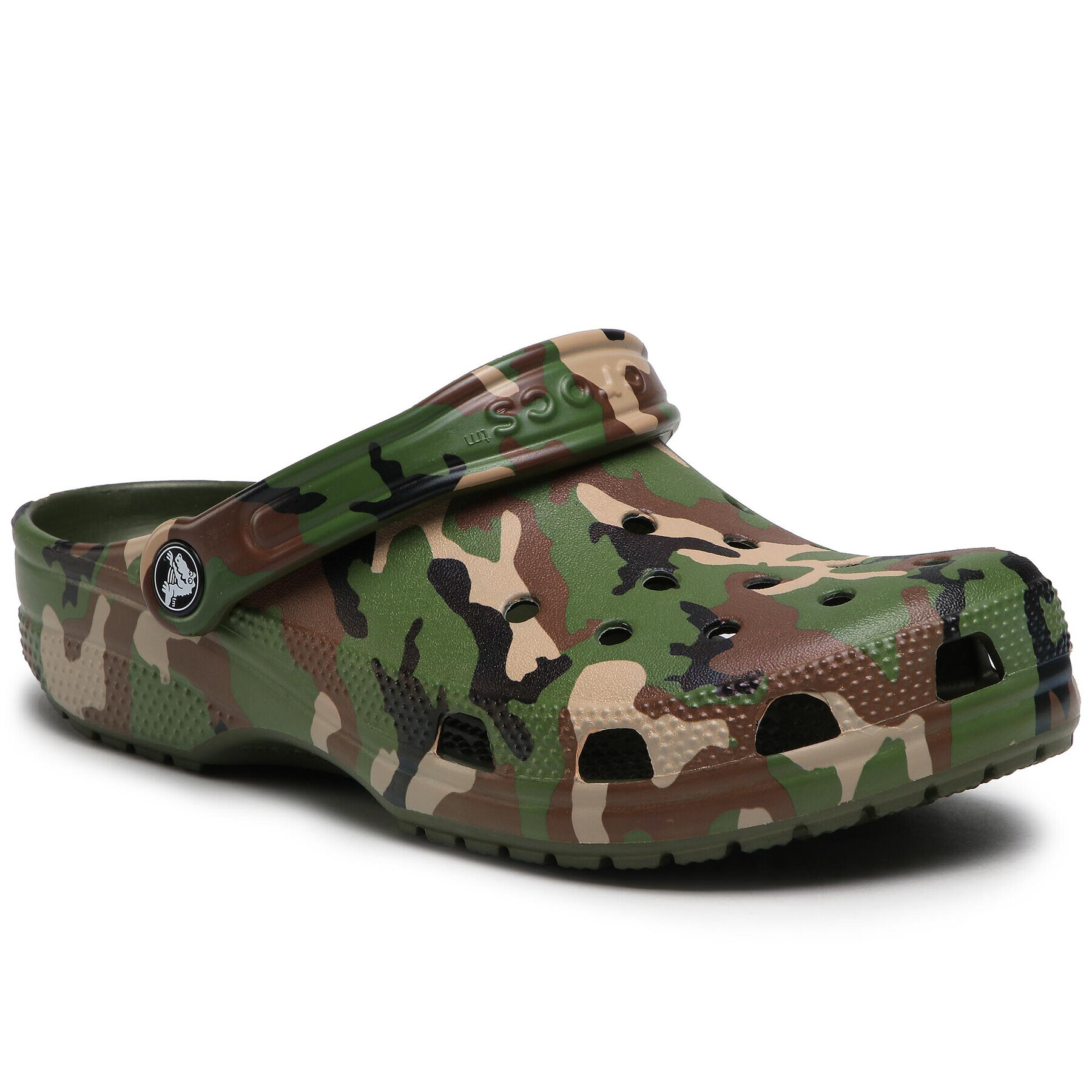 Crocs Șlapi Classic Printed Camo Clog 206454 Verde - Pled.ro