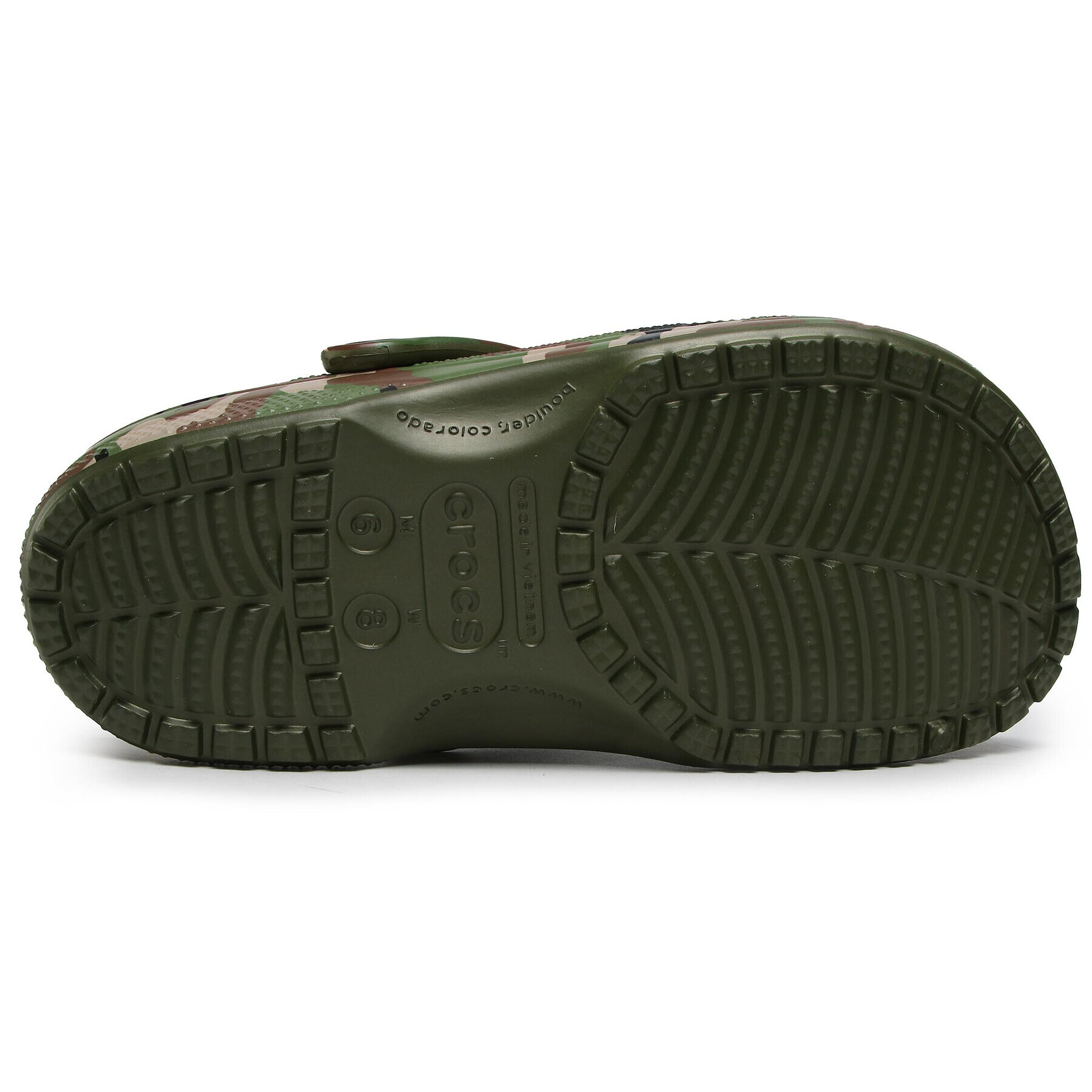 Crocs Șlapi Classic Printed Camo Clog 206454 Verde - Pled.ro