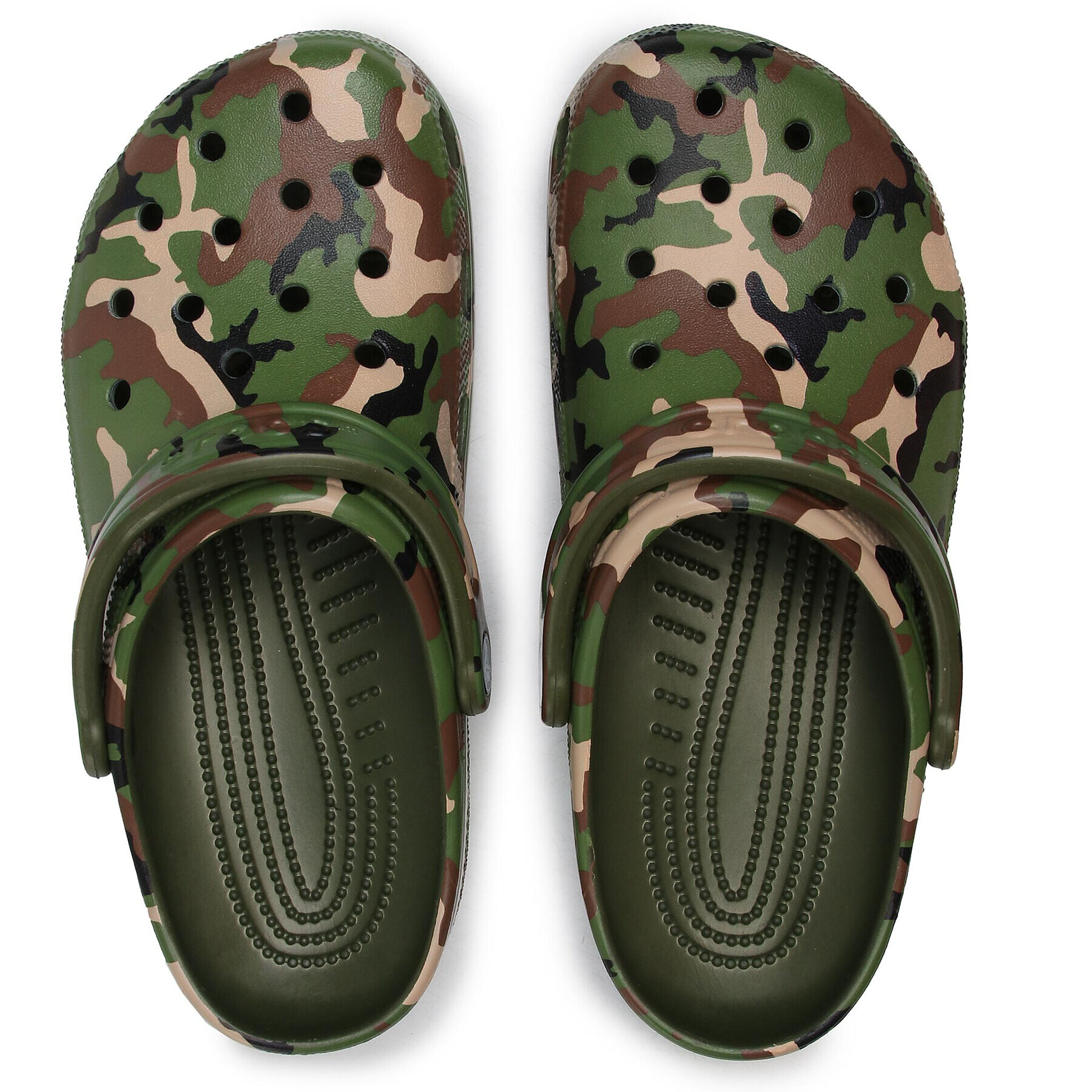 Crocs Șlapi Classic Printed Camo Clog 206454 Verde - Pled.ro