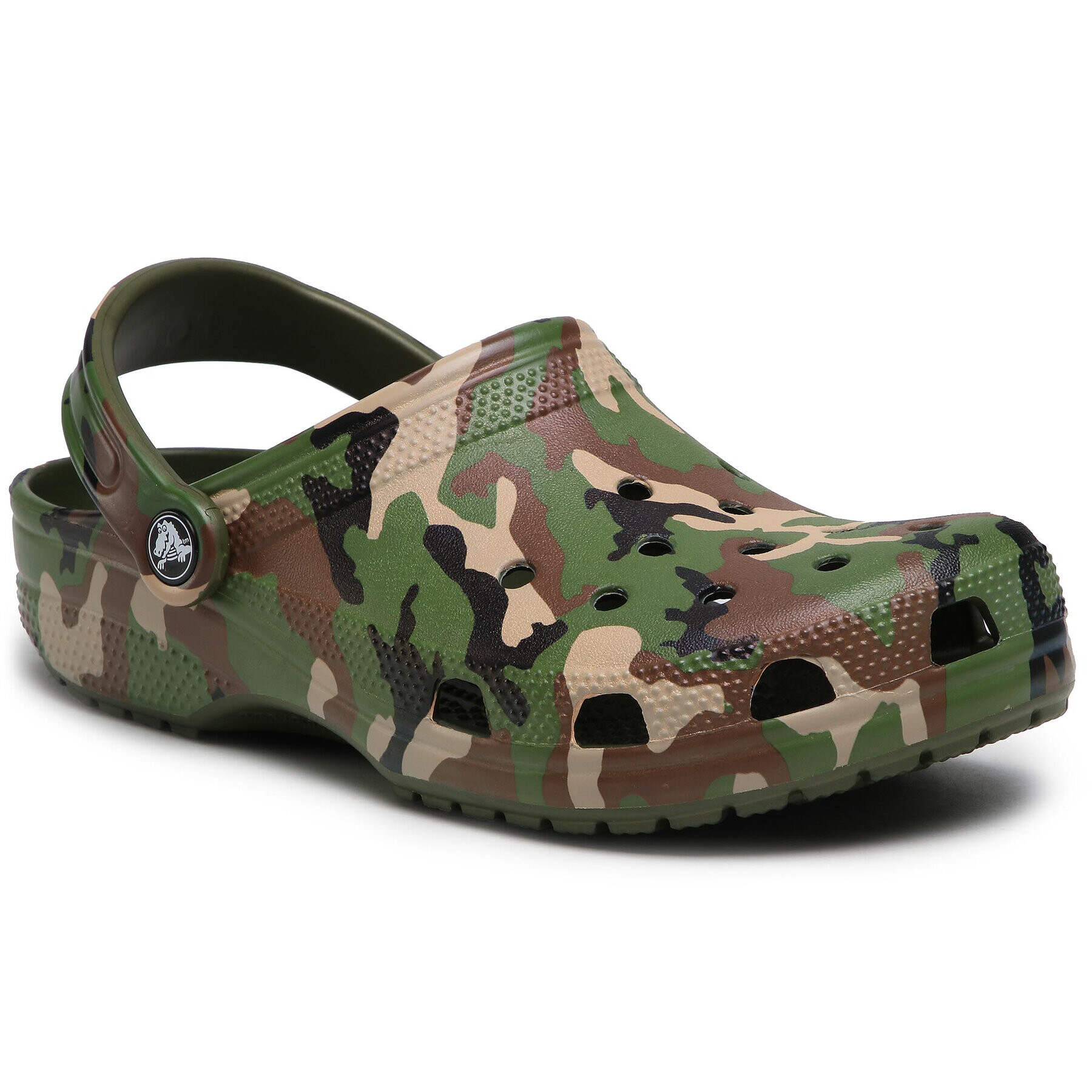 Crocs Șlapi Classic Printed Camo Clog 206454 Verde - Pled.ro