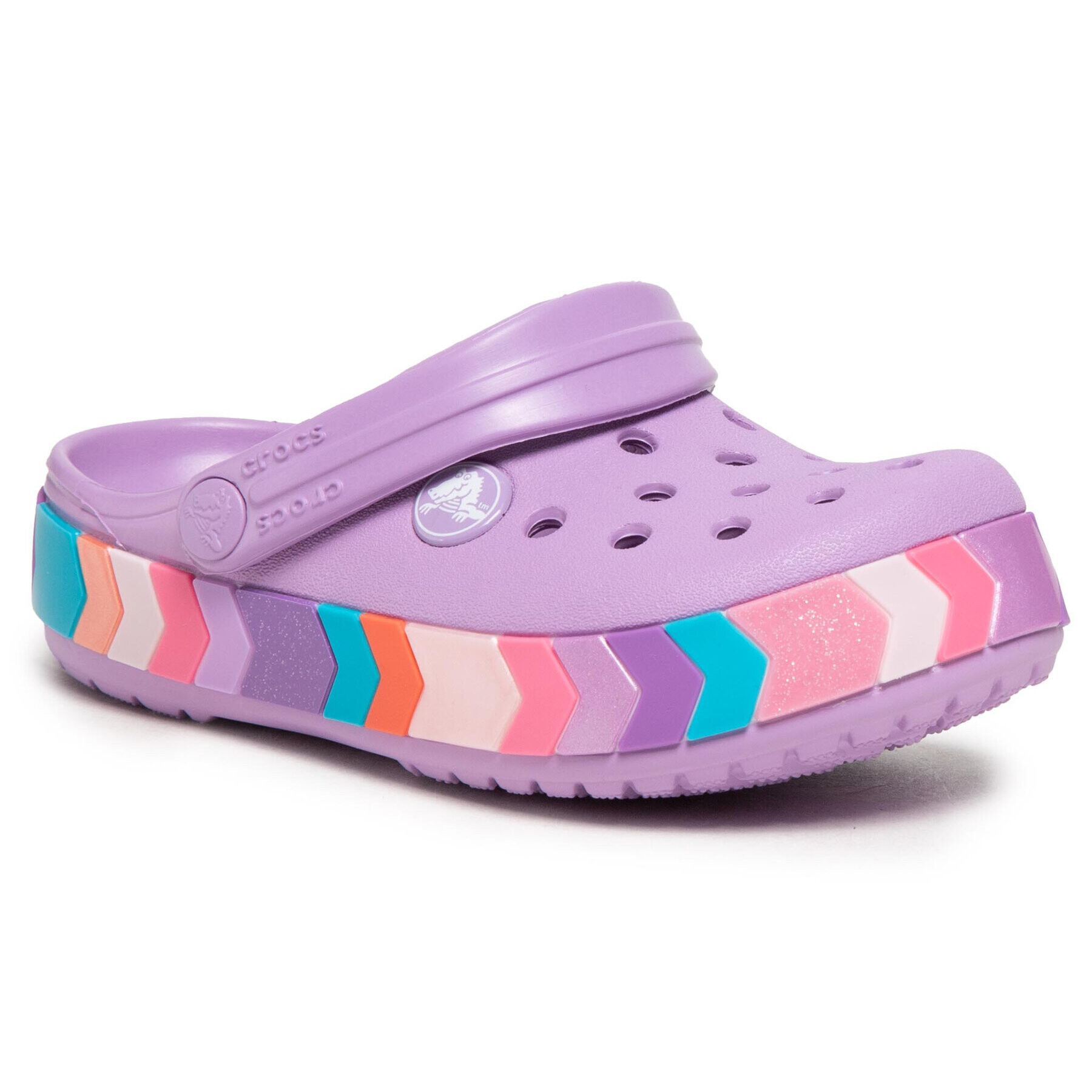 Crocs Șlapi Crocband Chevron Beaded Clog K 207007 Violet - Pled.ro