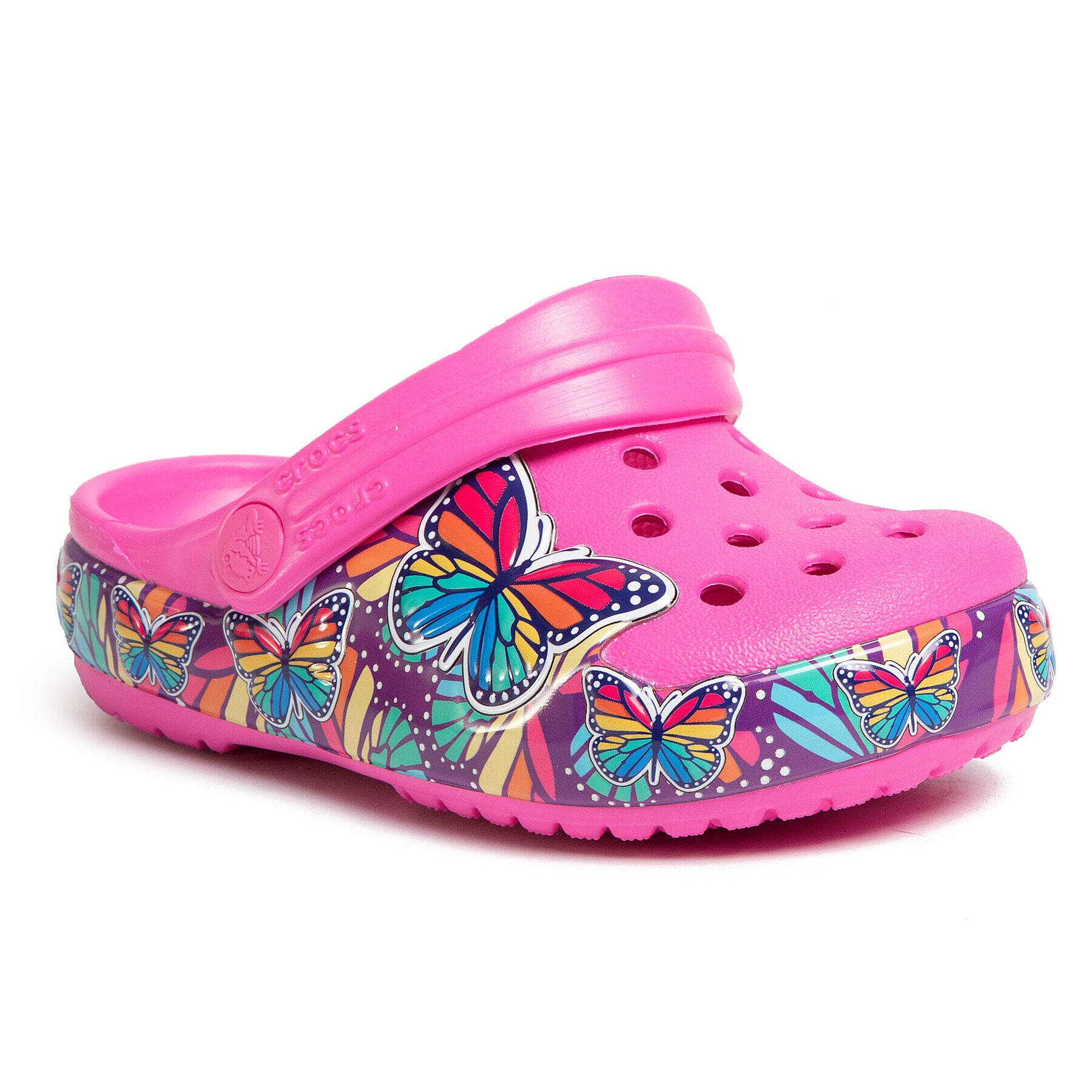 Crocs Șlapi fl Mltibtterfly Bdlghtcgk 206158 Roz - Pled.ro