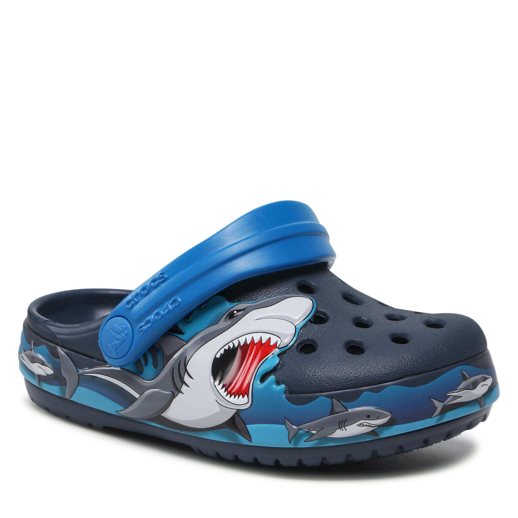 Crocs Șlapi Fl Shark Lights Clog K 207070 Bleumarin - Pled.ro